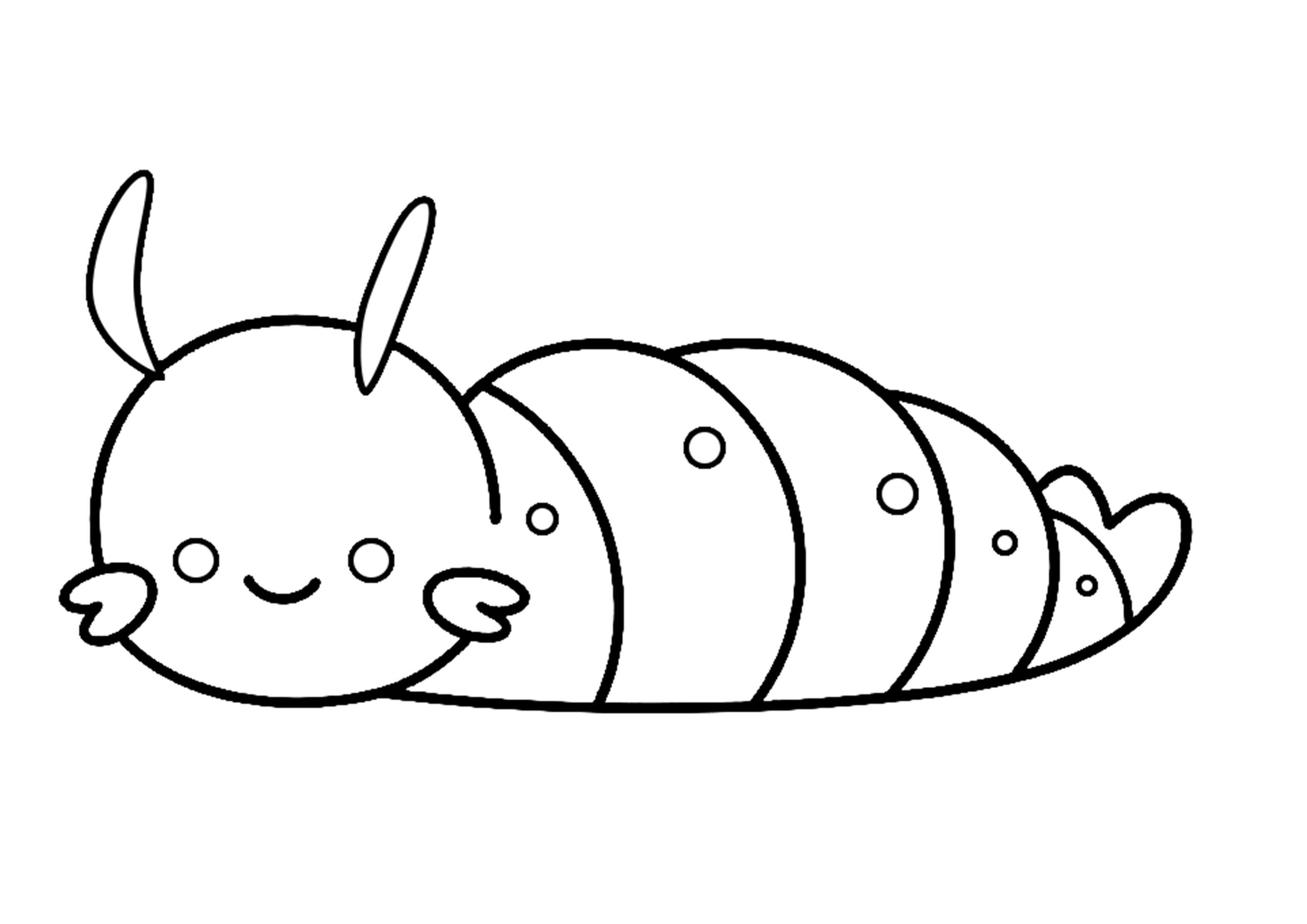 Caterpillar coloring page