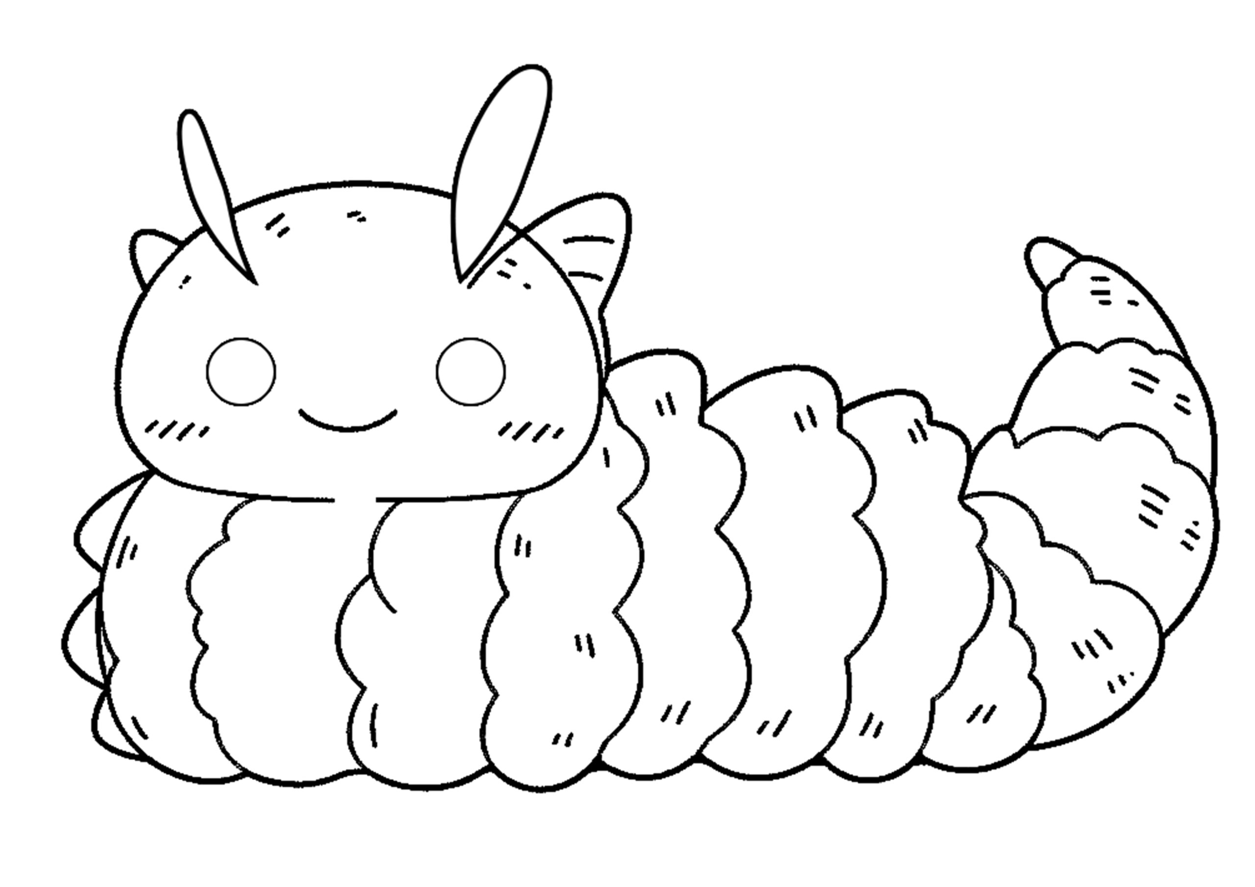 Caterpillar coloring page