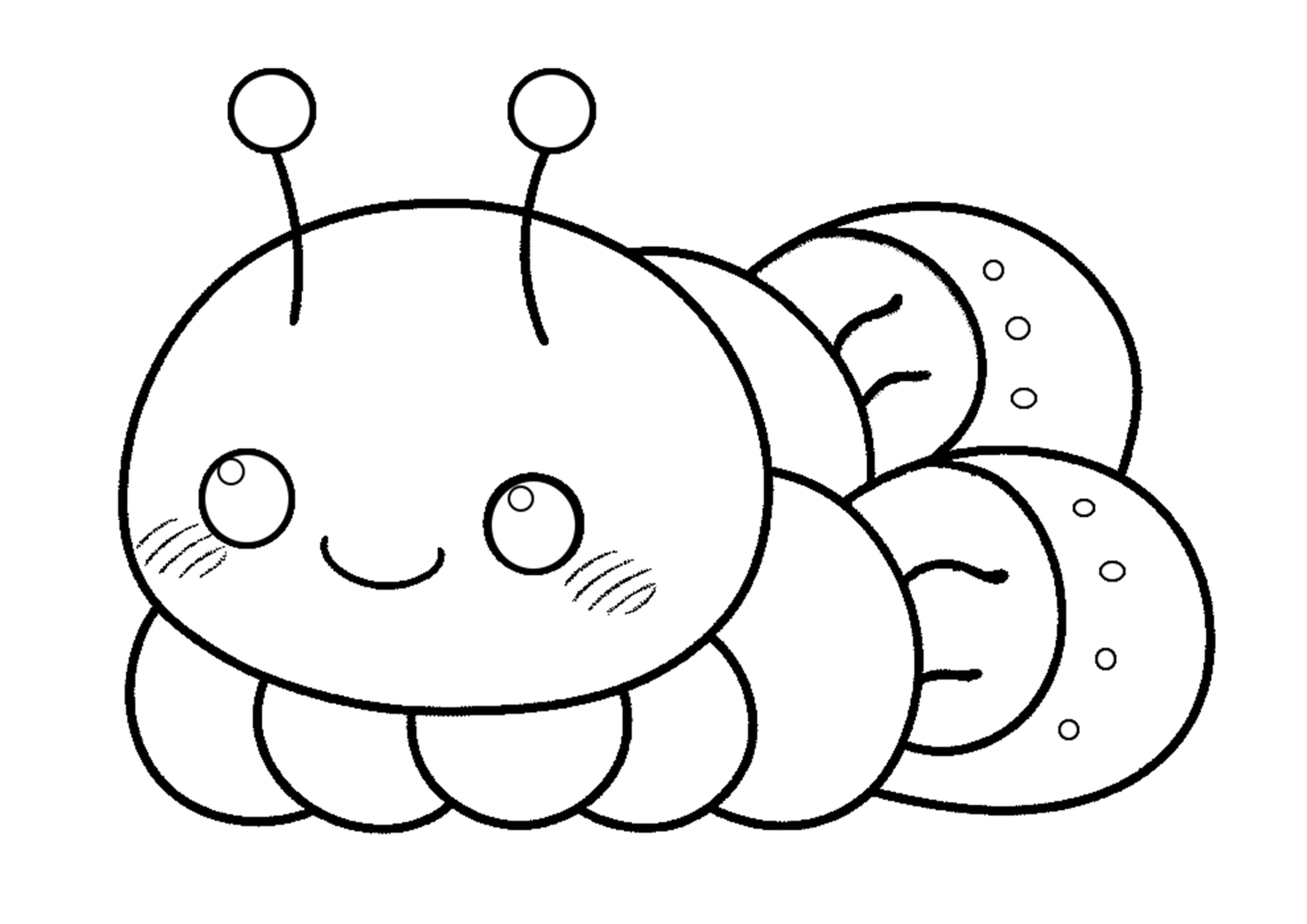 Caterpillar coloring page