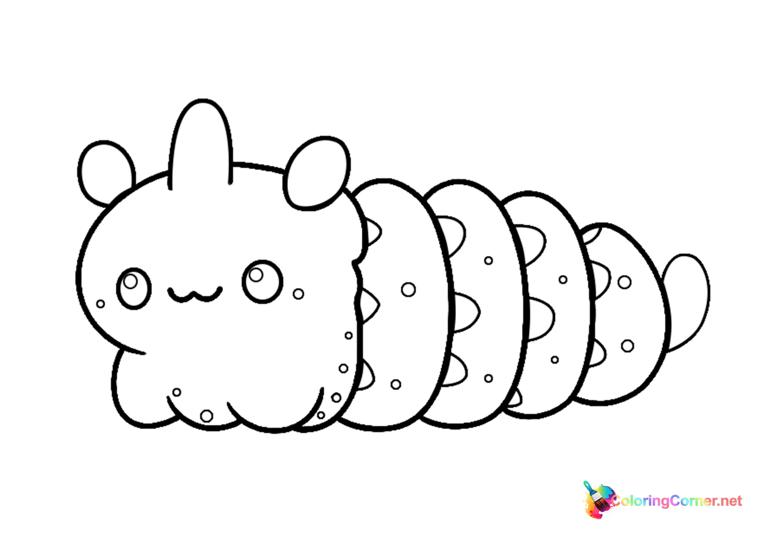 Caterpillar coloring page