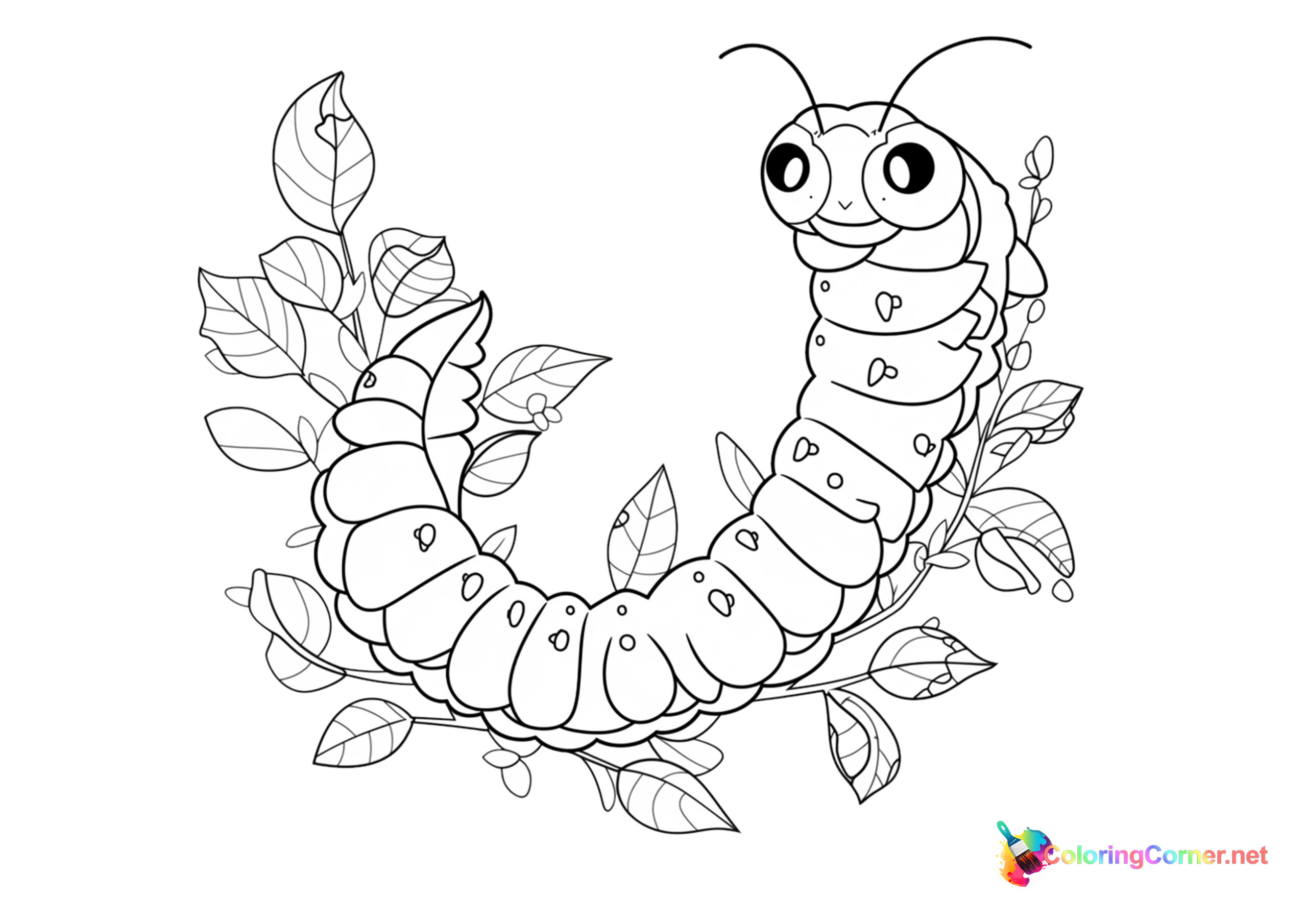 Caterpillar coloring page