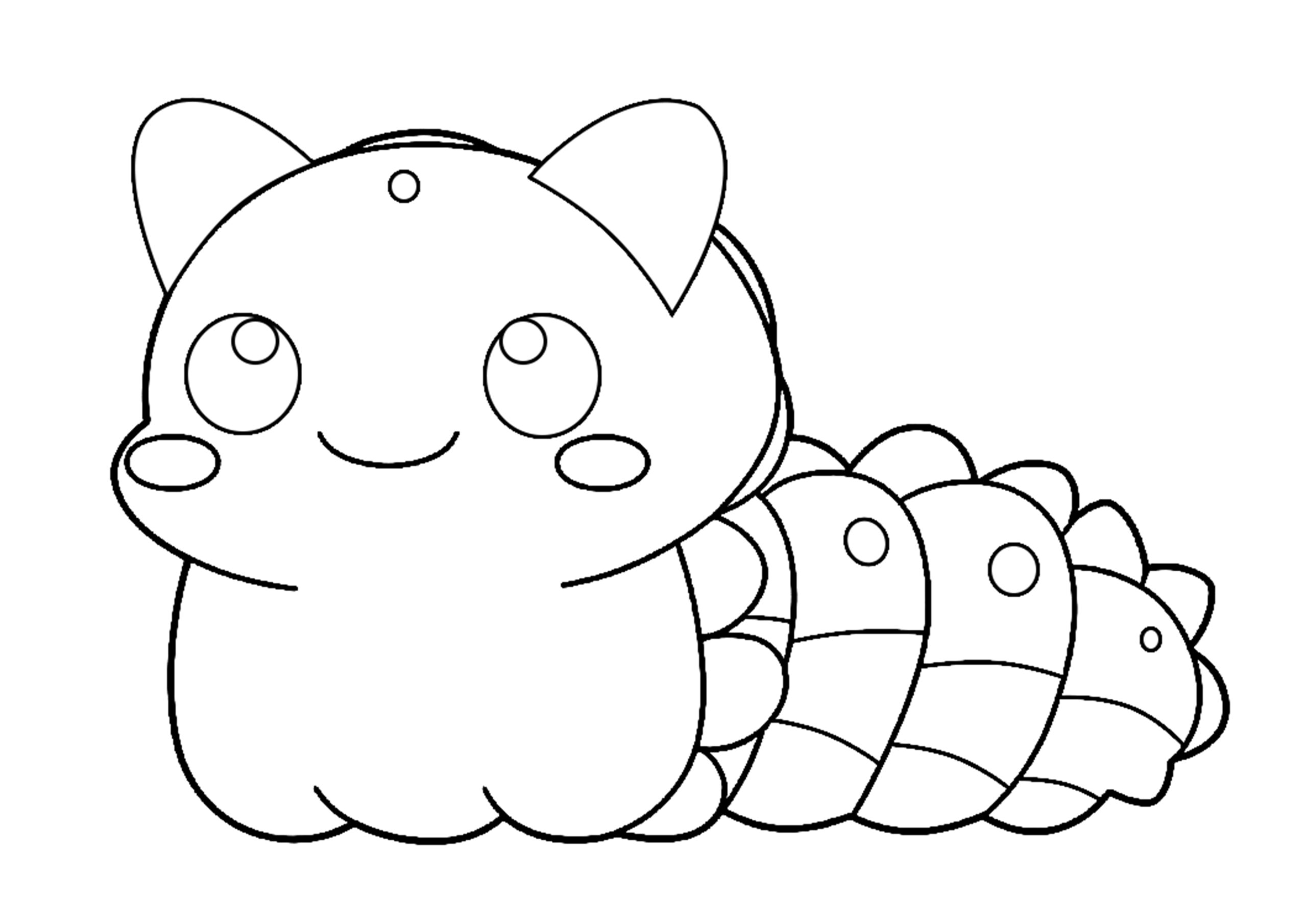 Caterpillar coloring page