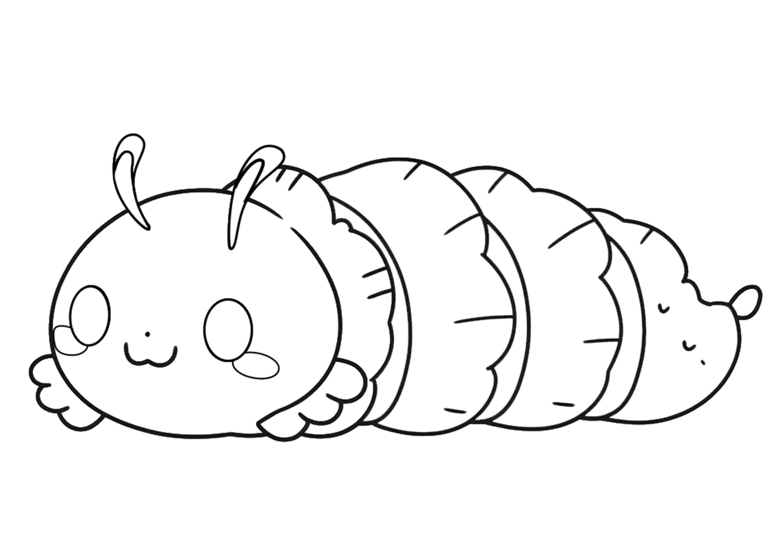 Caterpillar coloring page