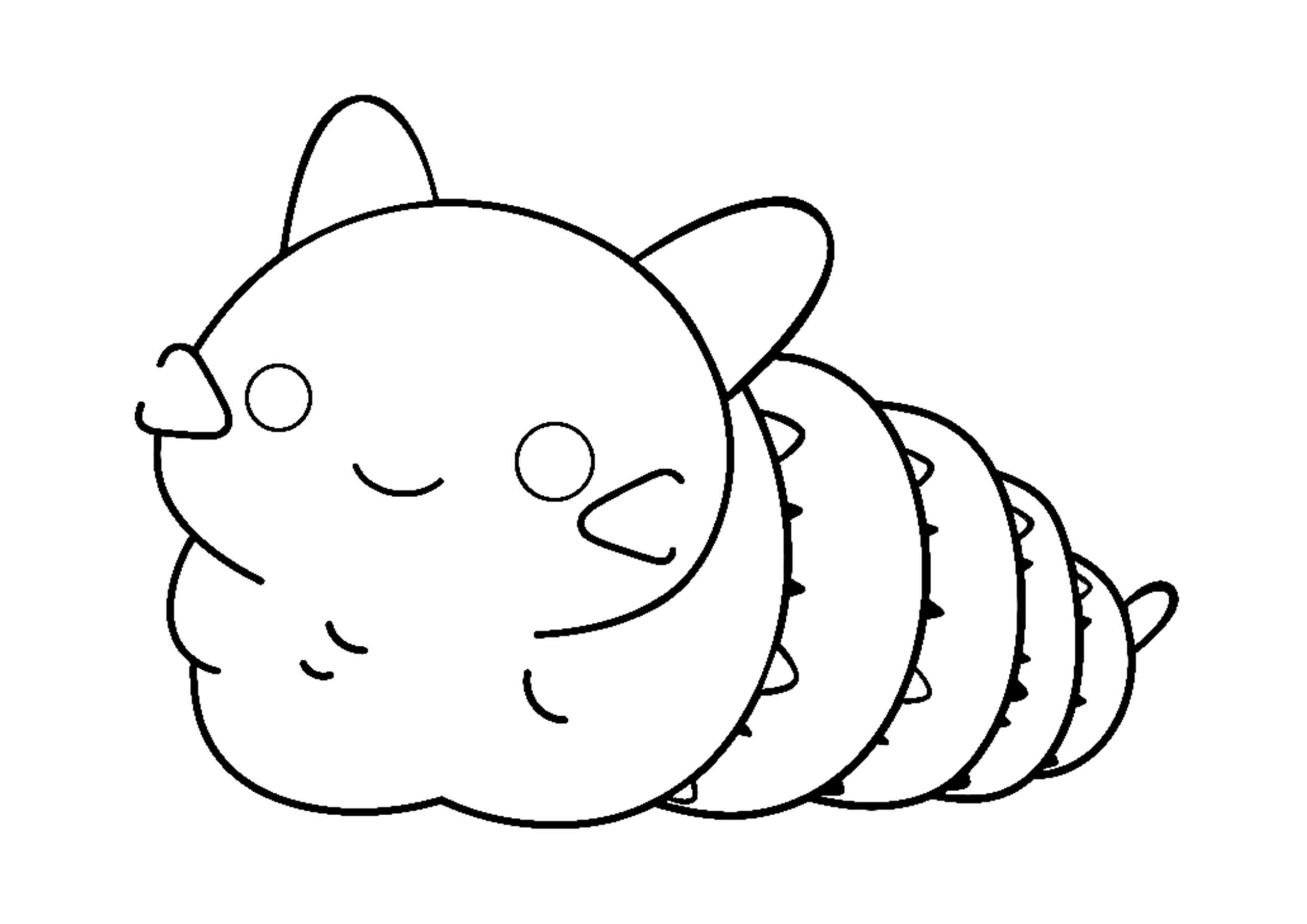 Caterpillar coloring page