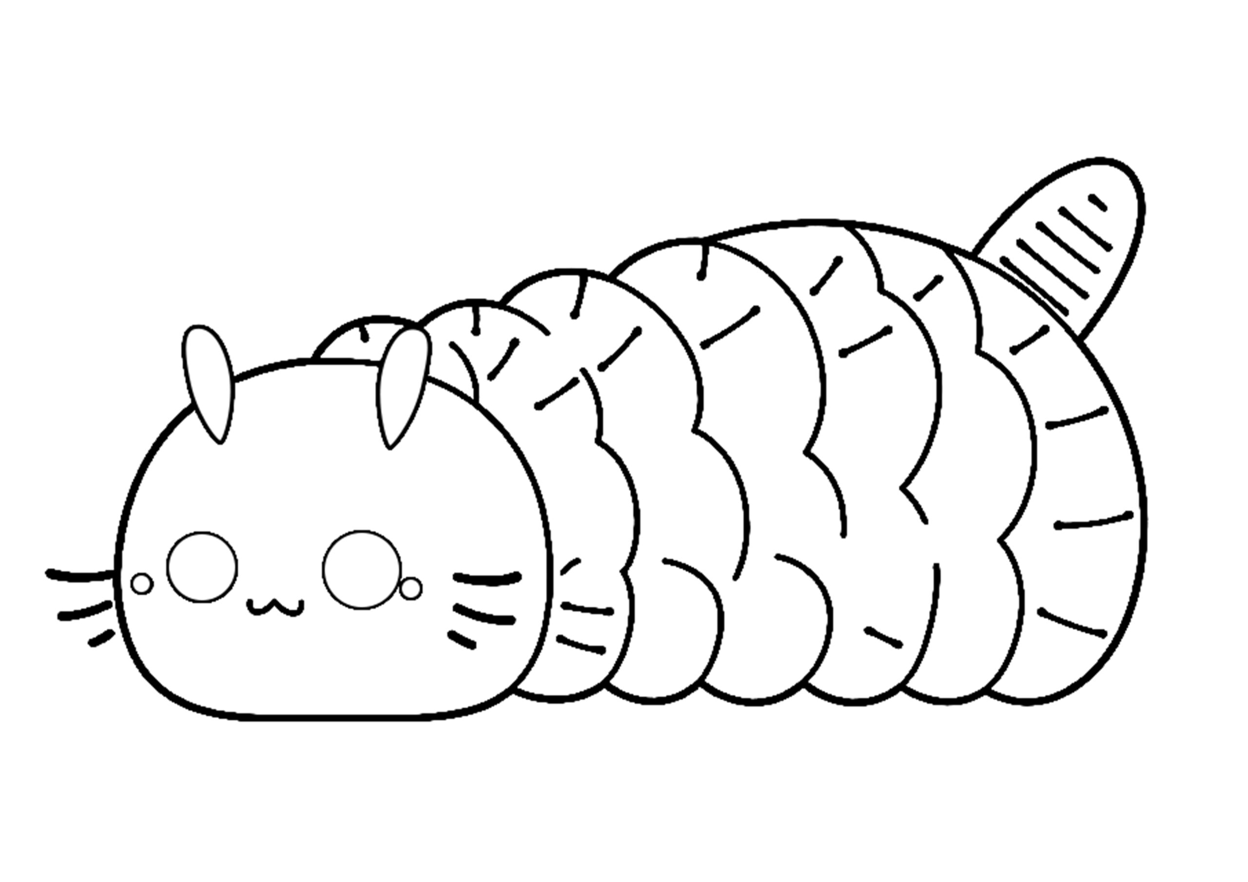 Caterpillar coloring page