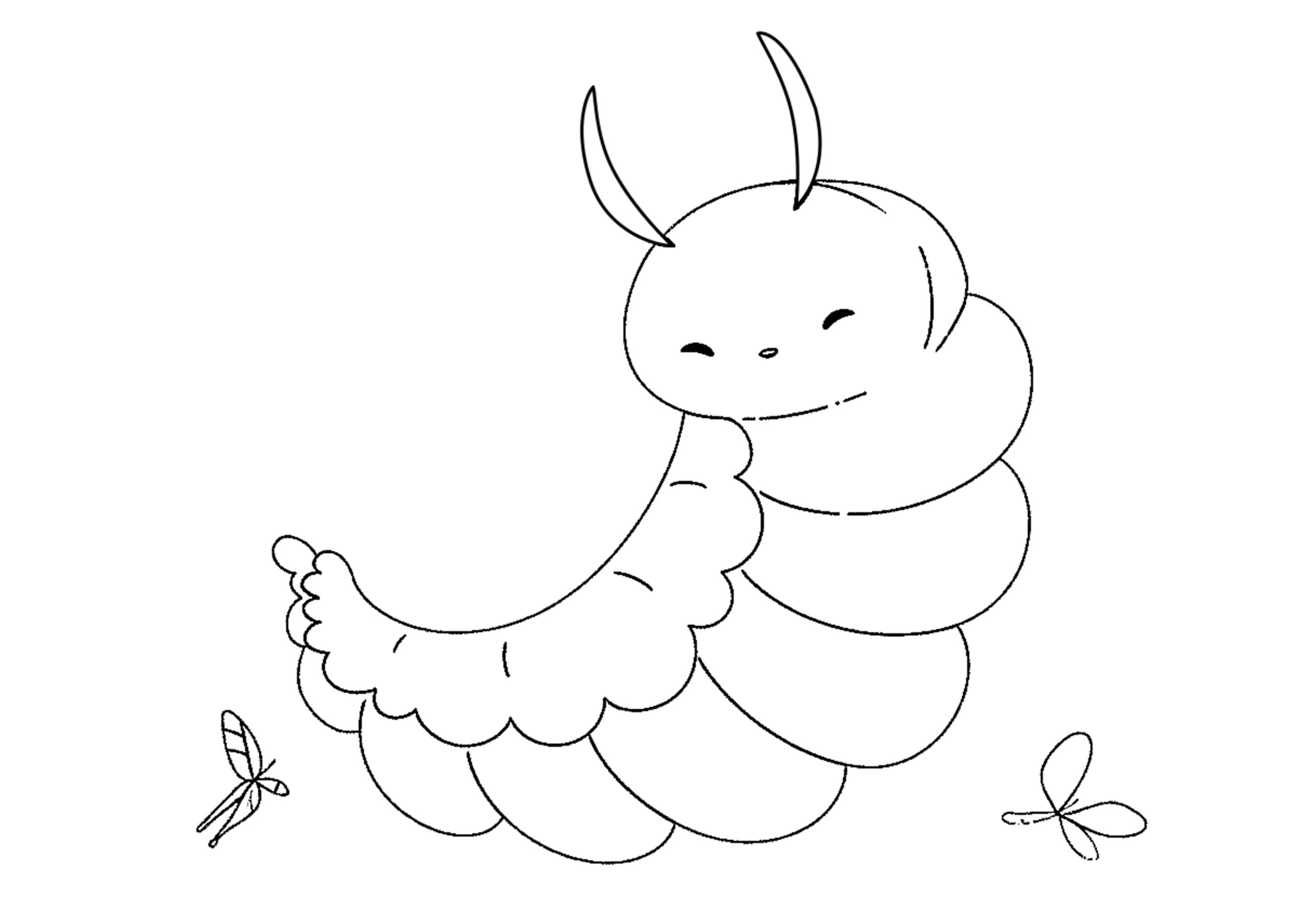 Caterpillar coloring page