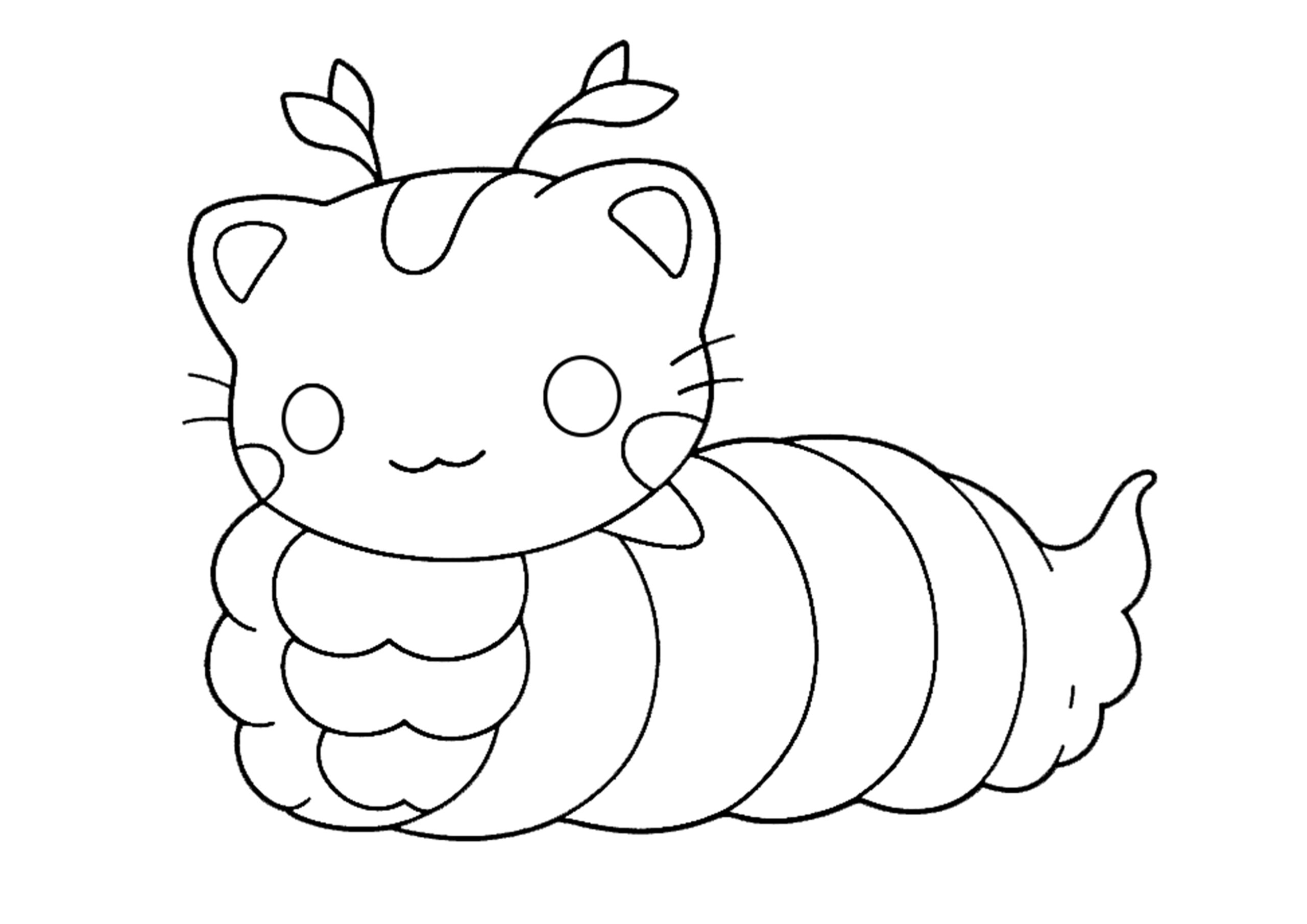 Caterpillar coloring page