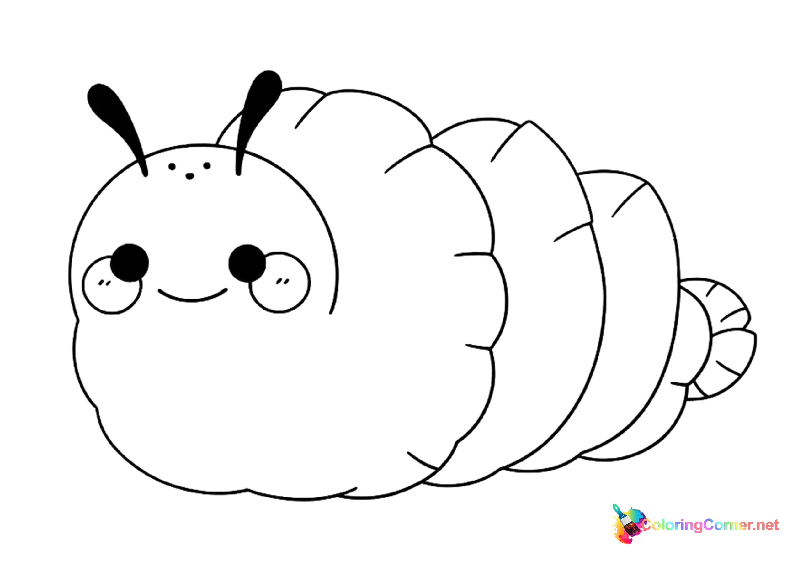 Caterpillar coloring page