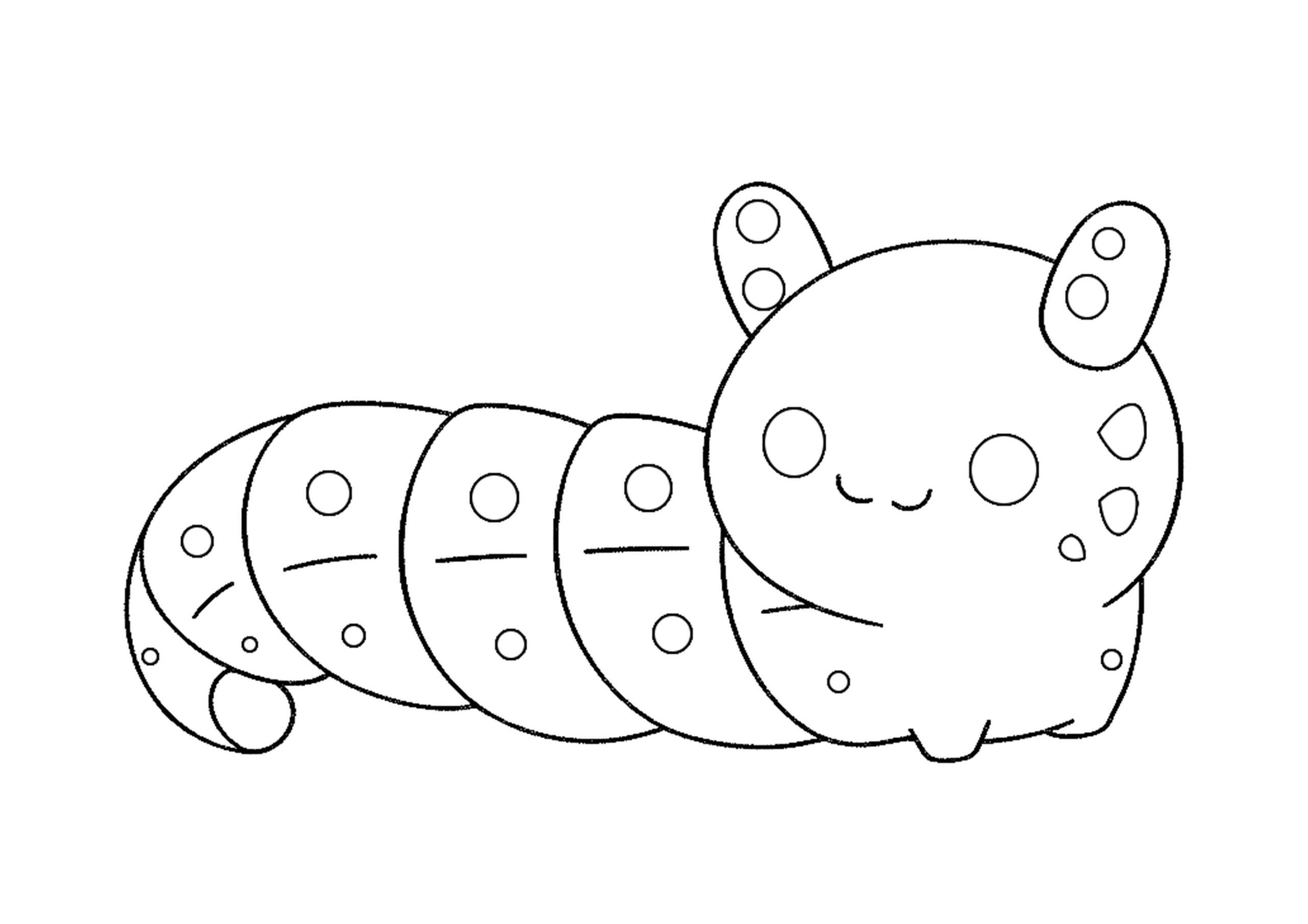 Caterpillar coloring page