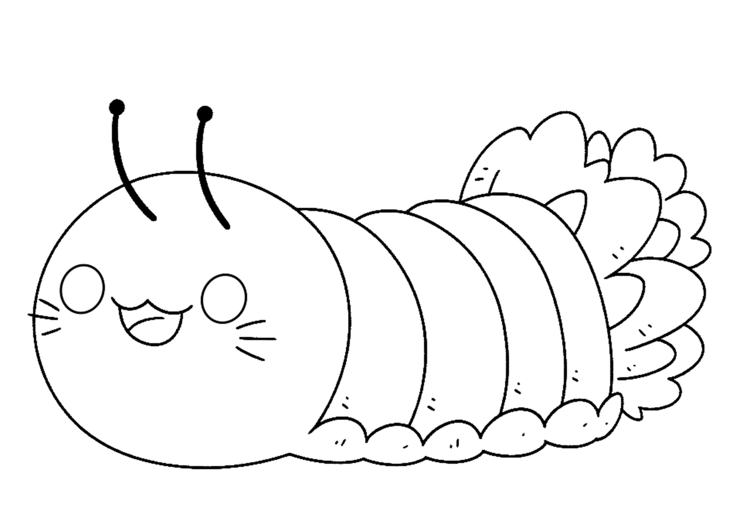 Caterpillar coloring page