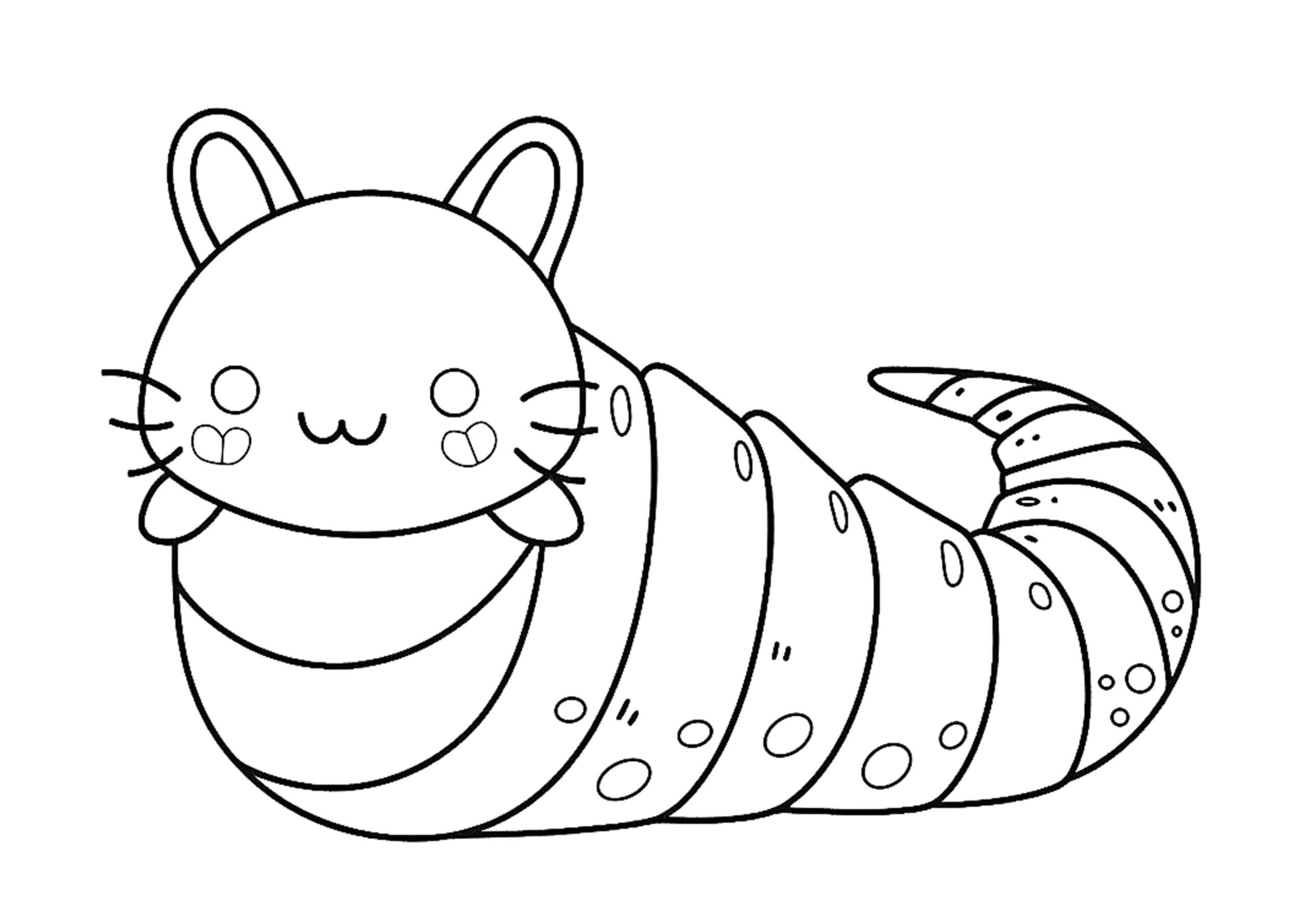 Caterpillar coloring page