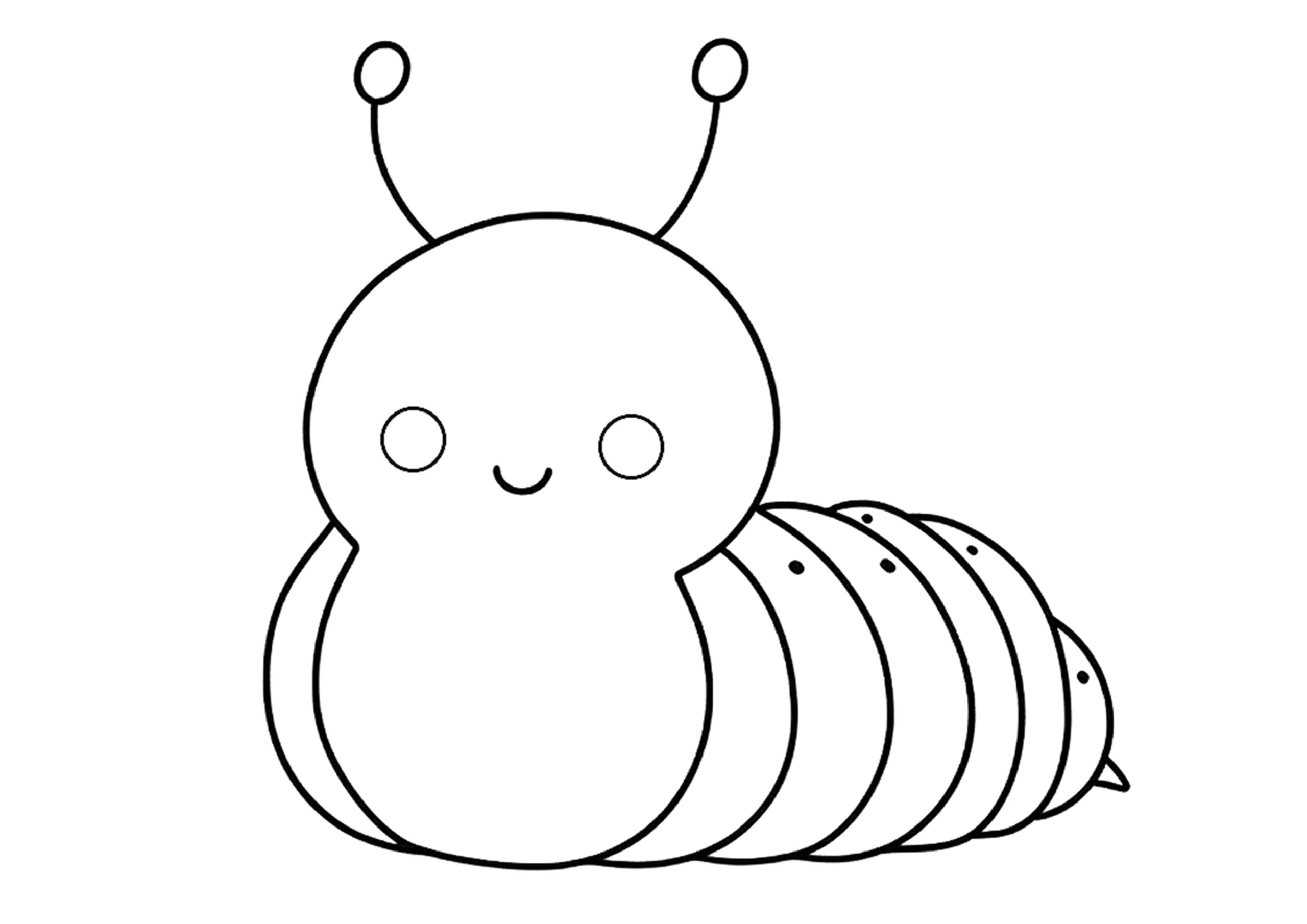 Caterpillar coloring page