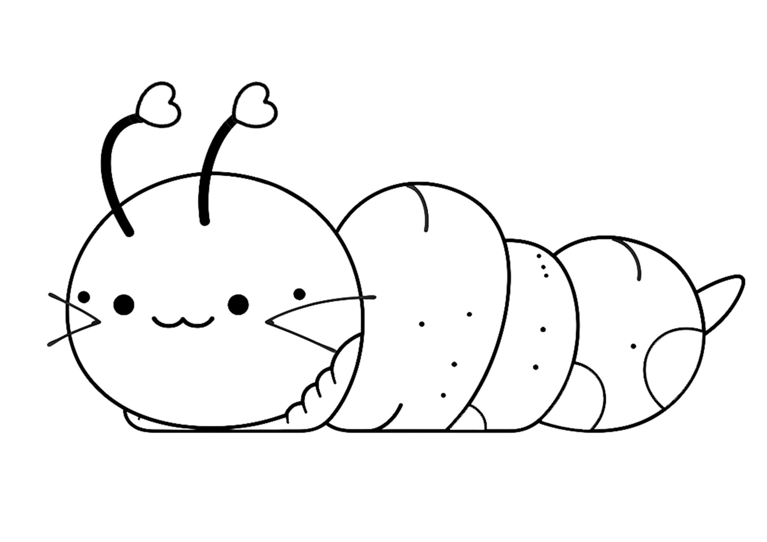 Caterpillar coloring page