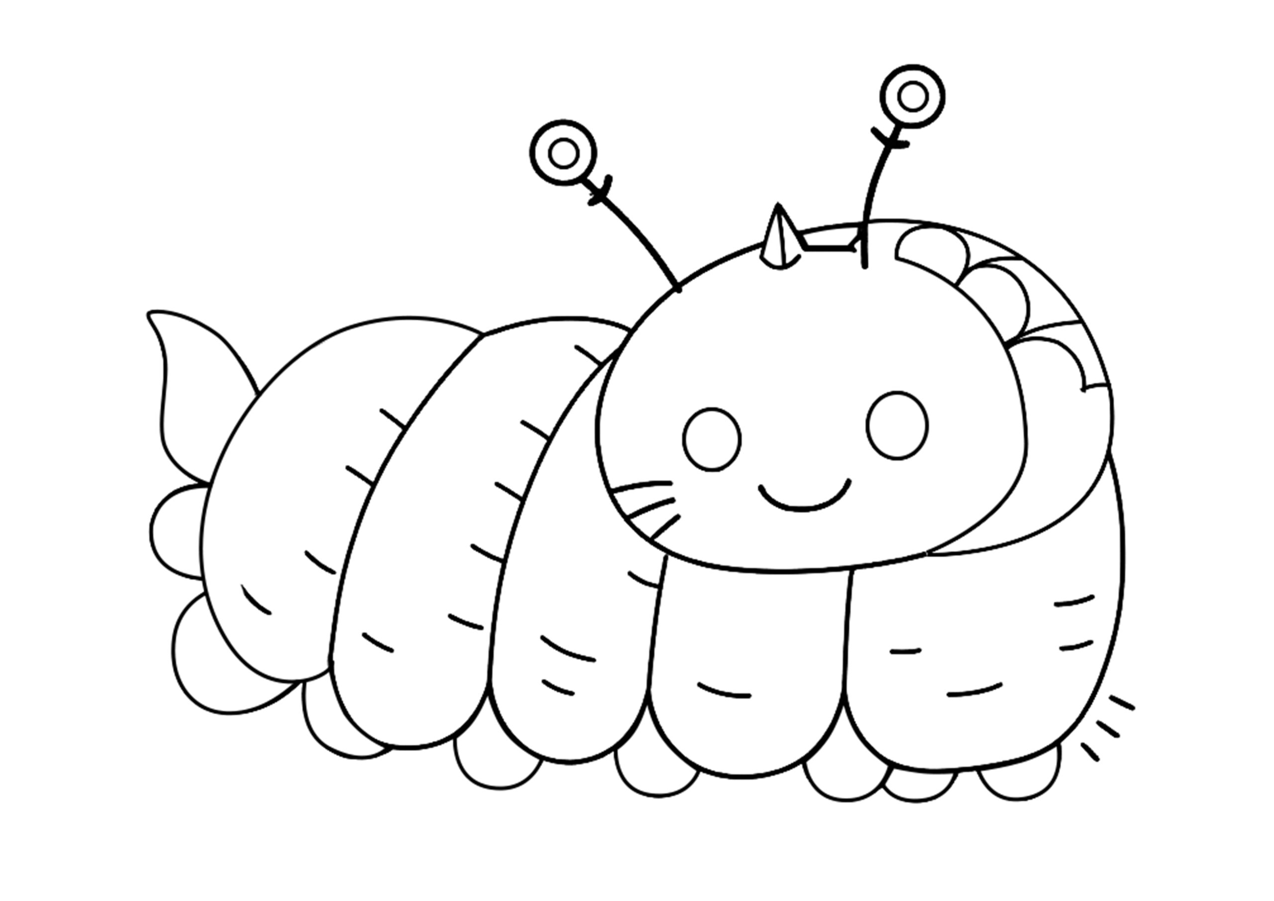 Caterpillar coloring page