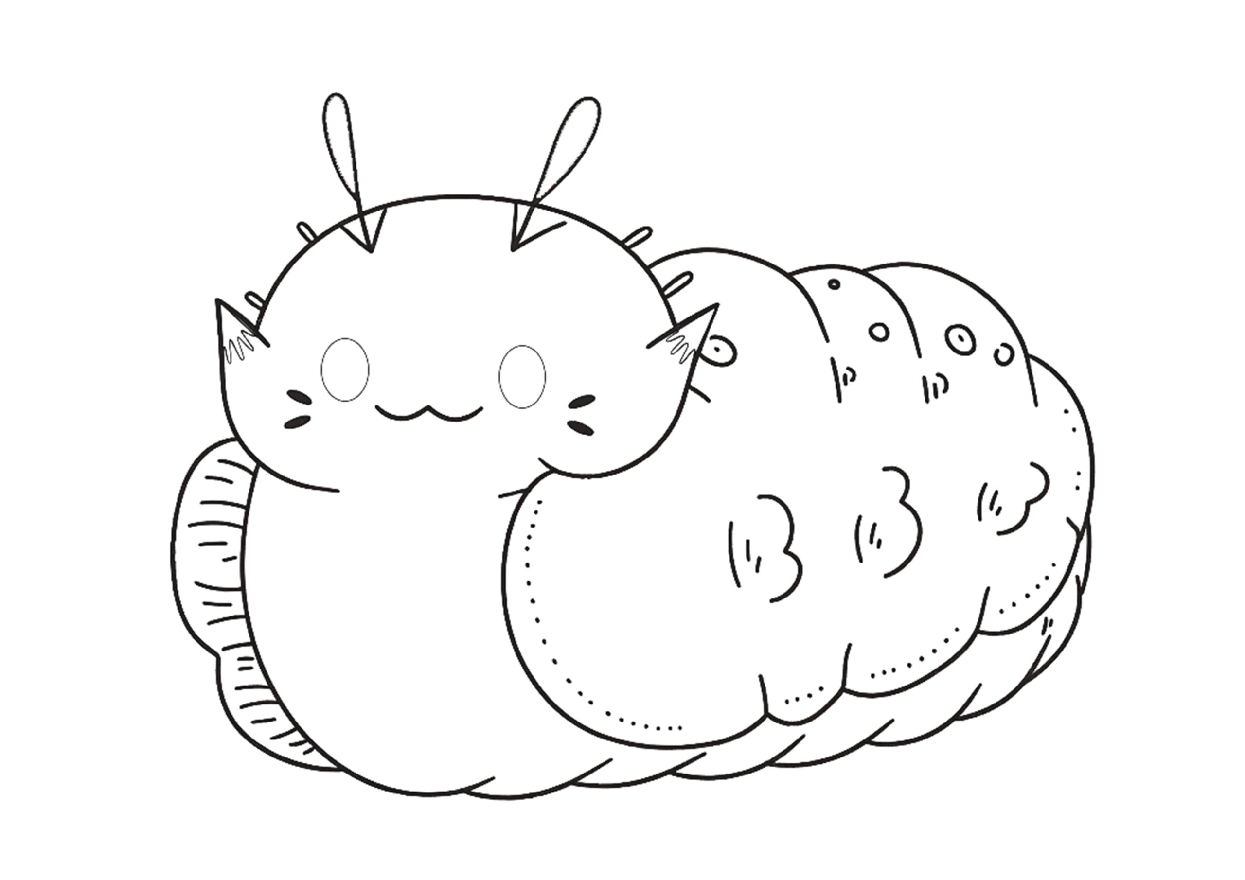 Caterpillar coloring page