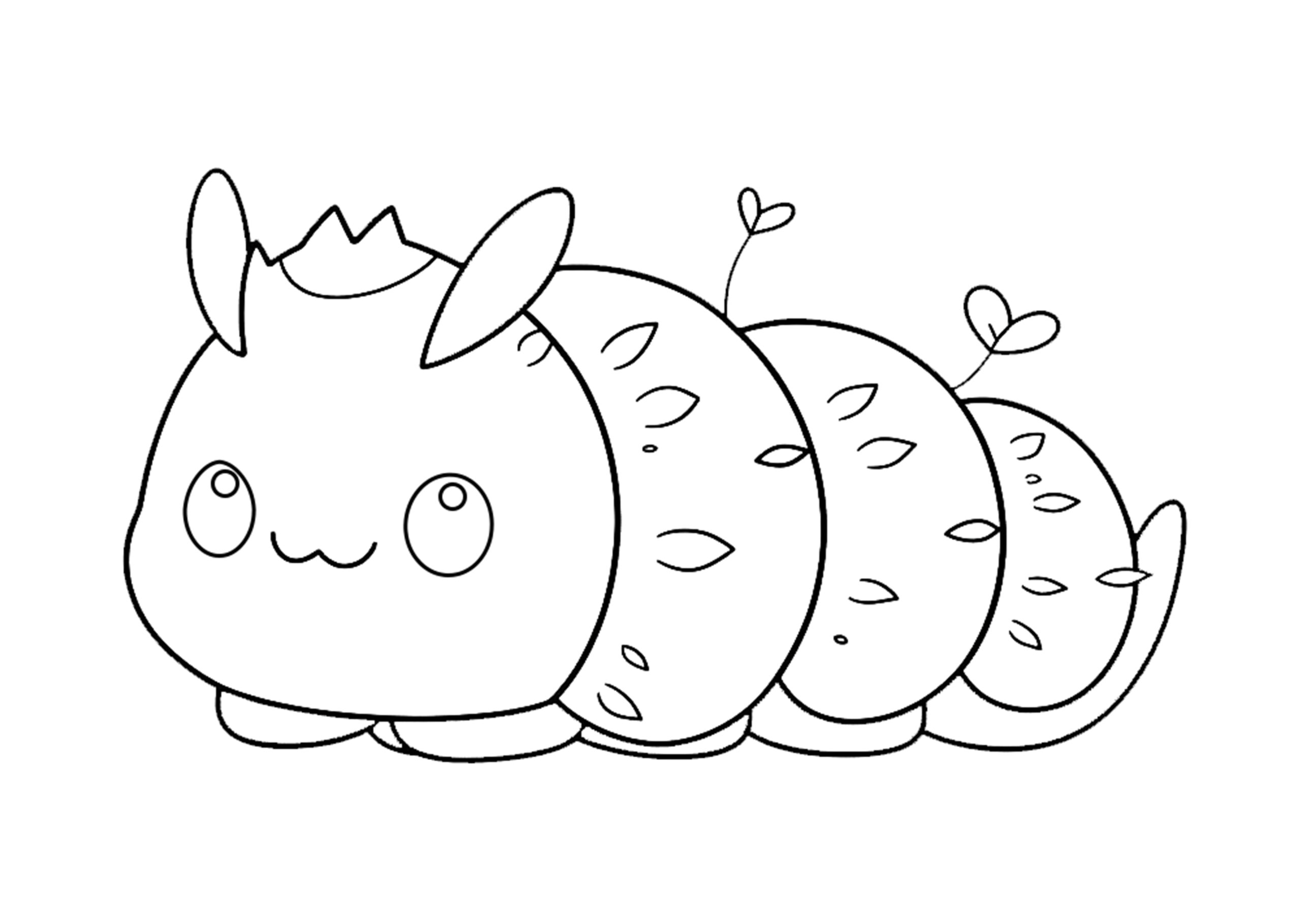 Caterpillar coloring page