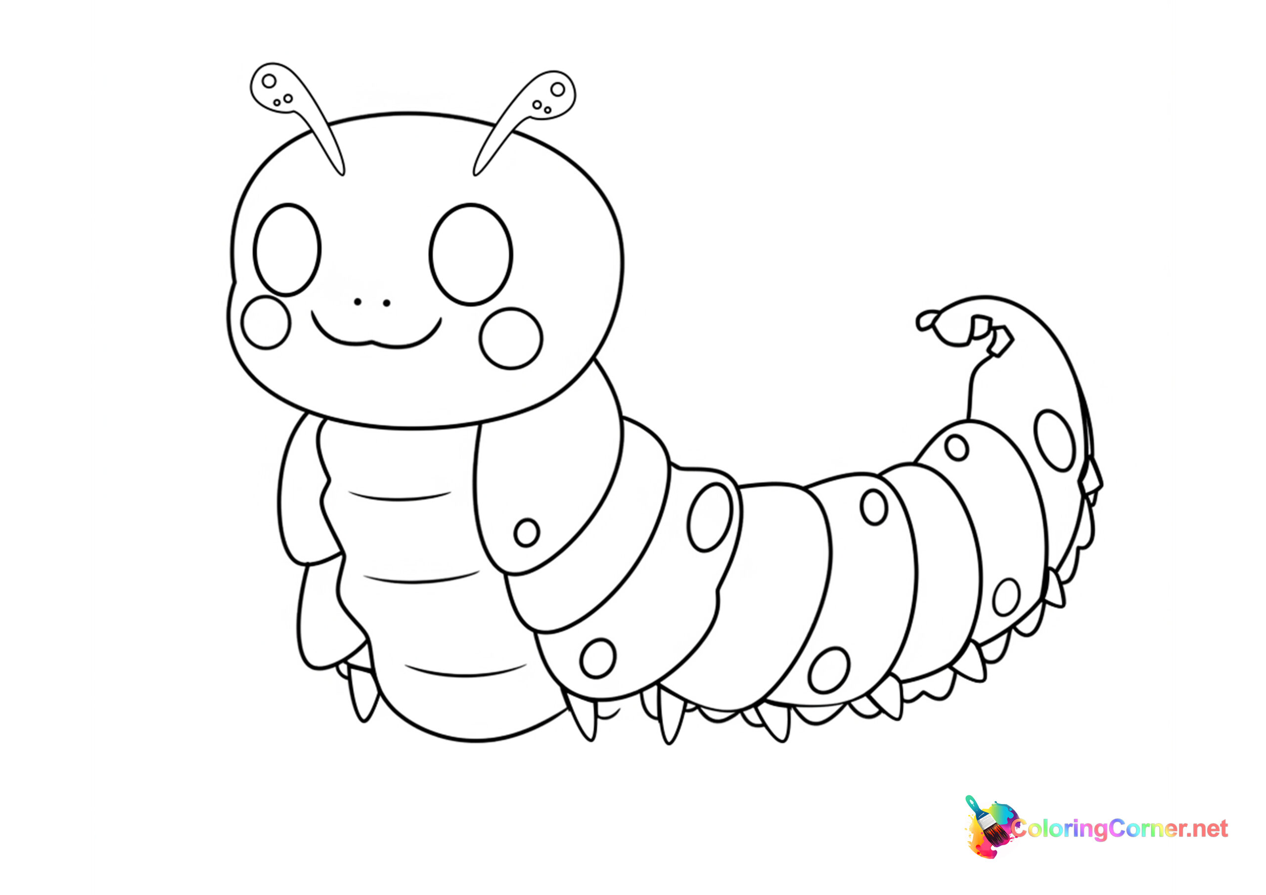 Caterpillar coloring page