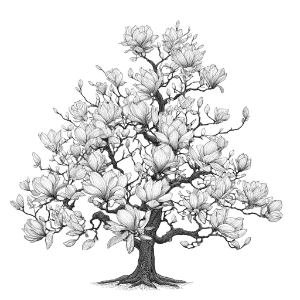 Tree coloring page – Coloring corner