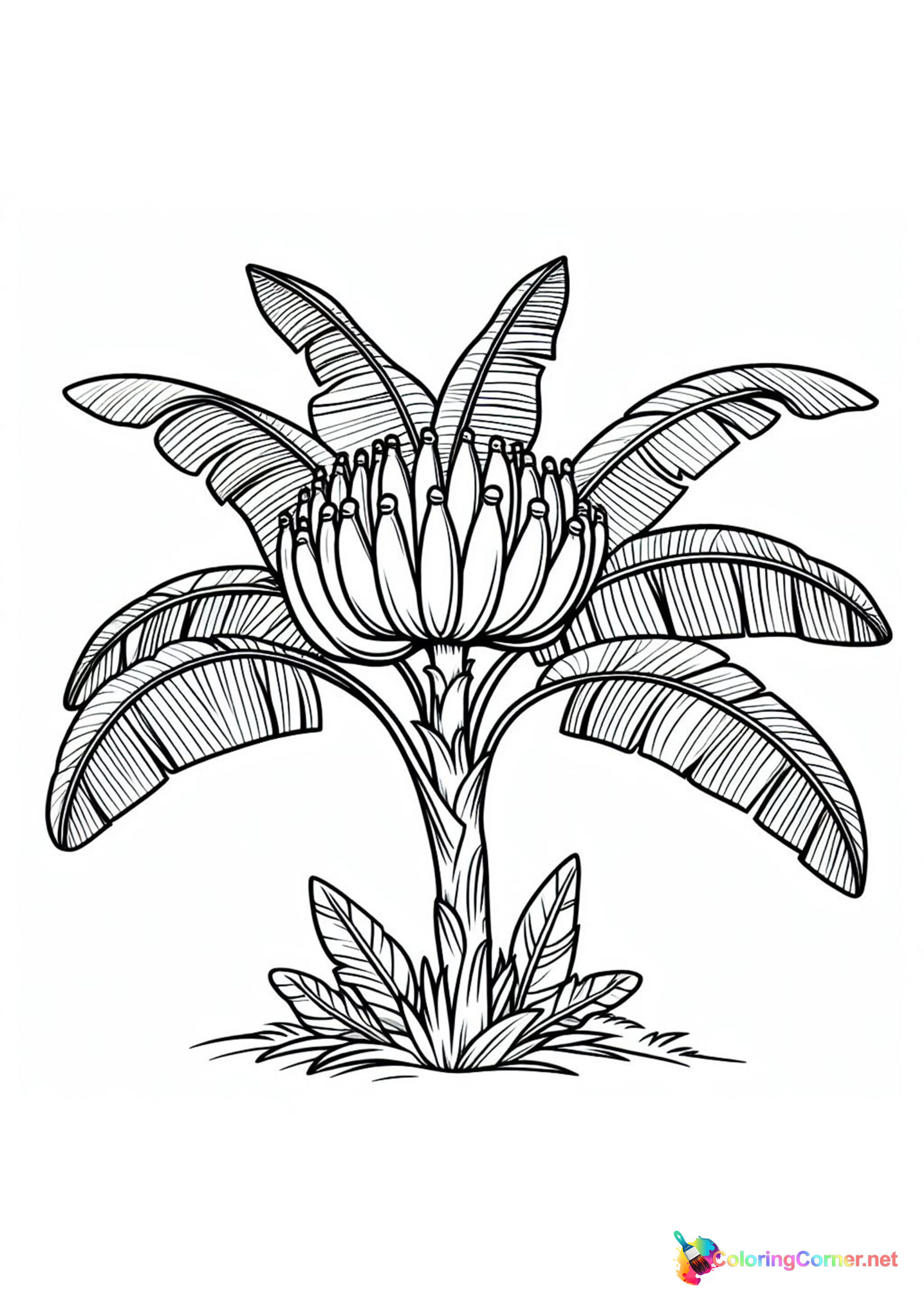 Tree coloring page