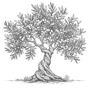 Tree coloring page – Coloring corner