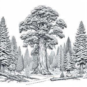 Tree coloring page – Coloring corner