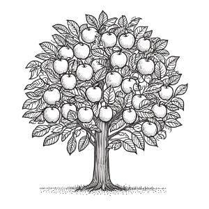 Tree coloring pages – Coloring corner