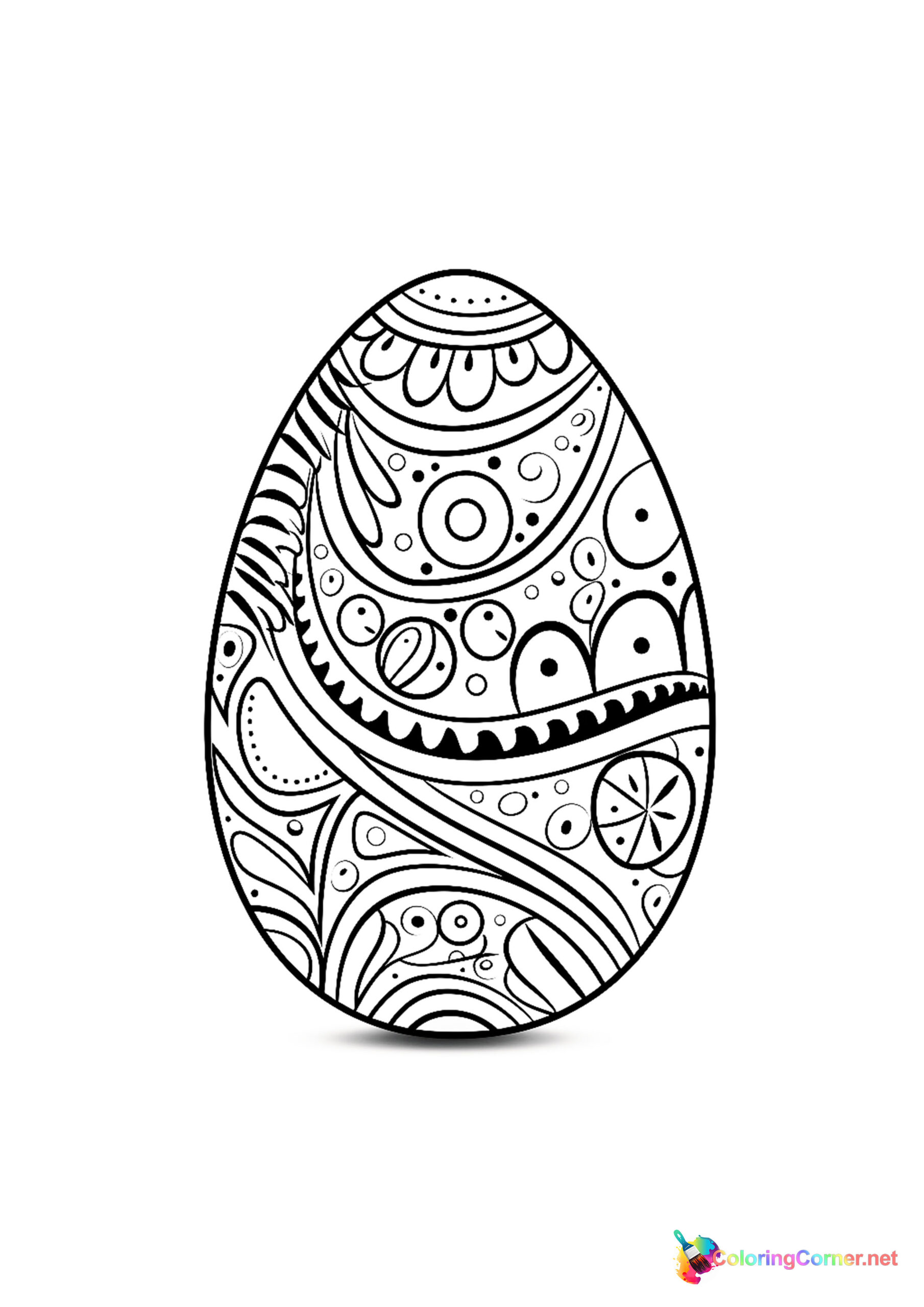 Easter egg coloring page