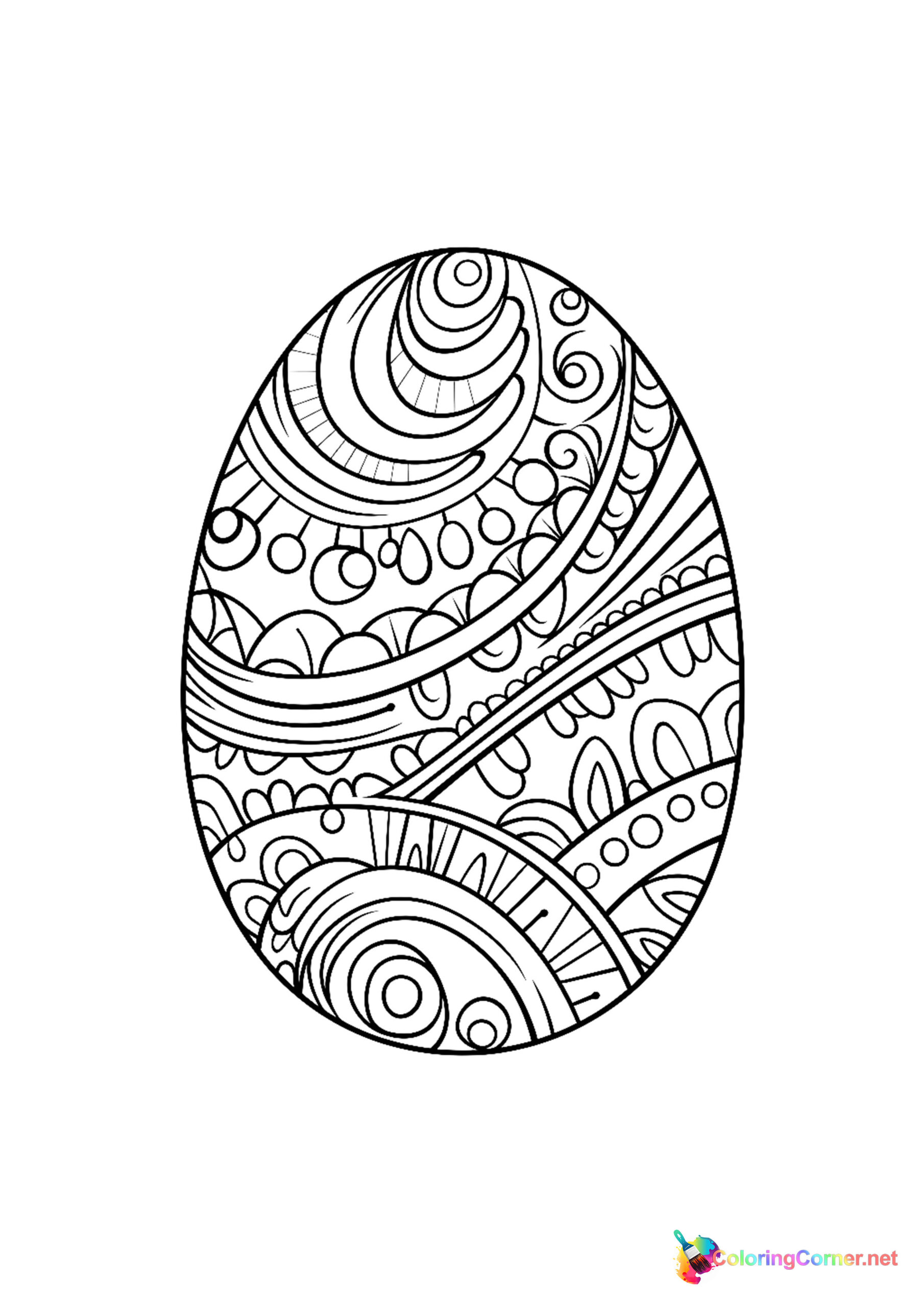 Easter egg coloring page