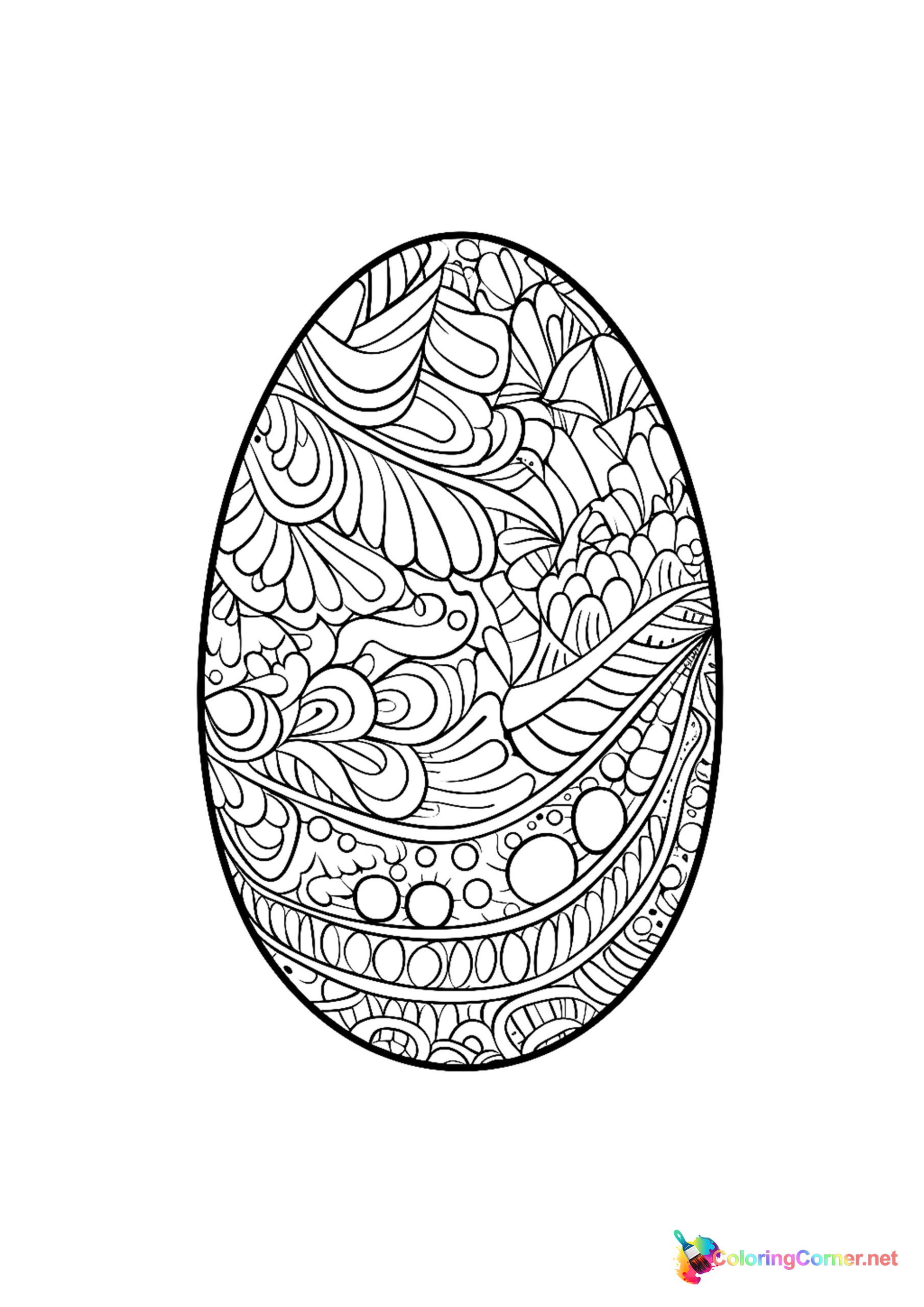 Easter egg coloring page