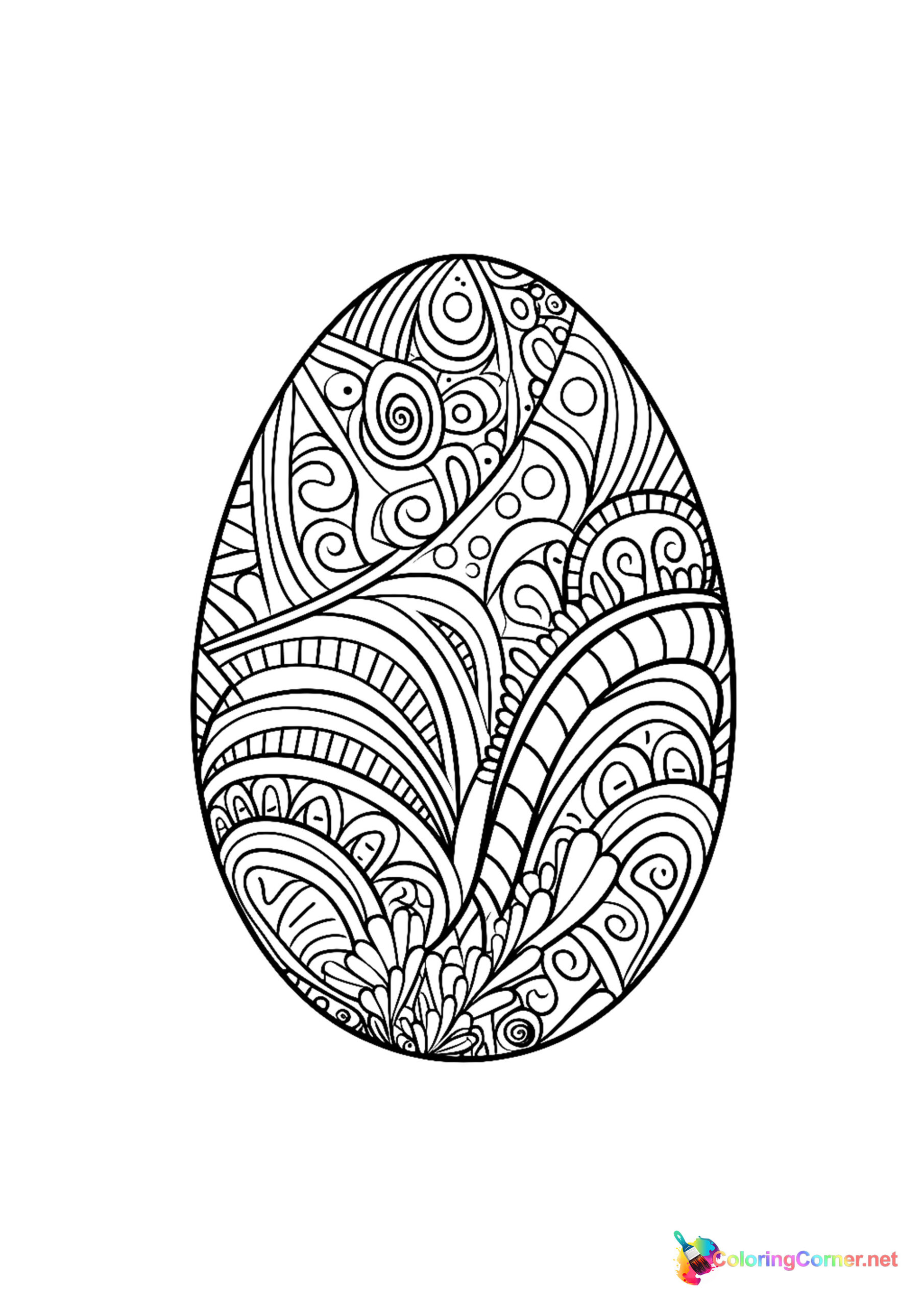 Easter egg coloring page