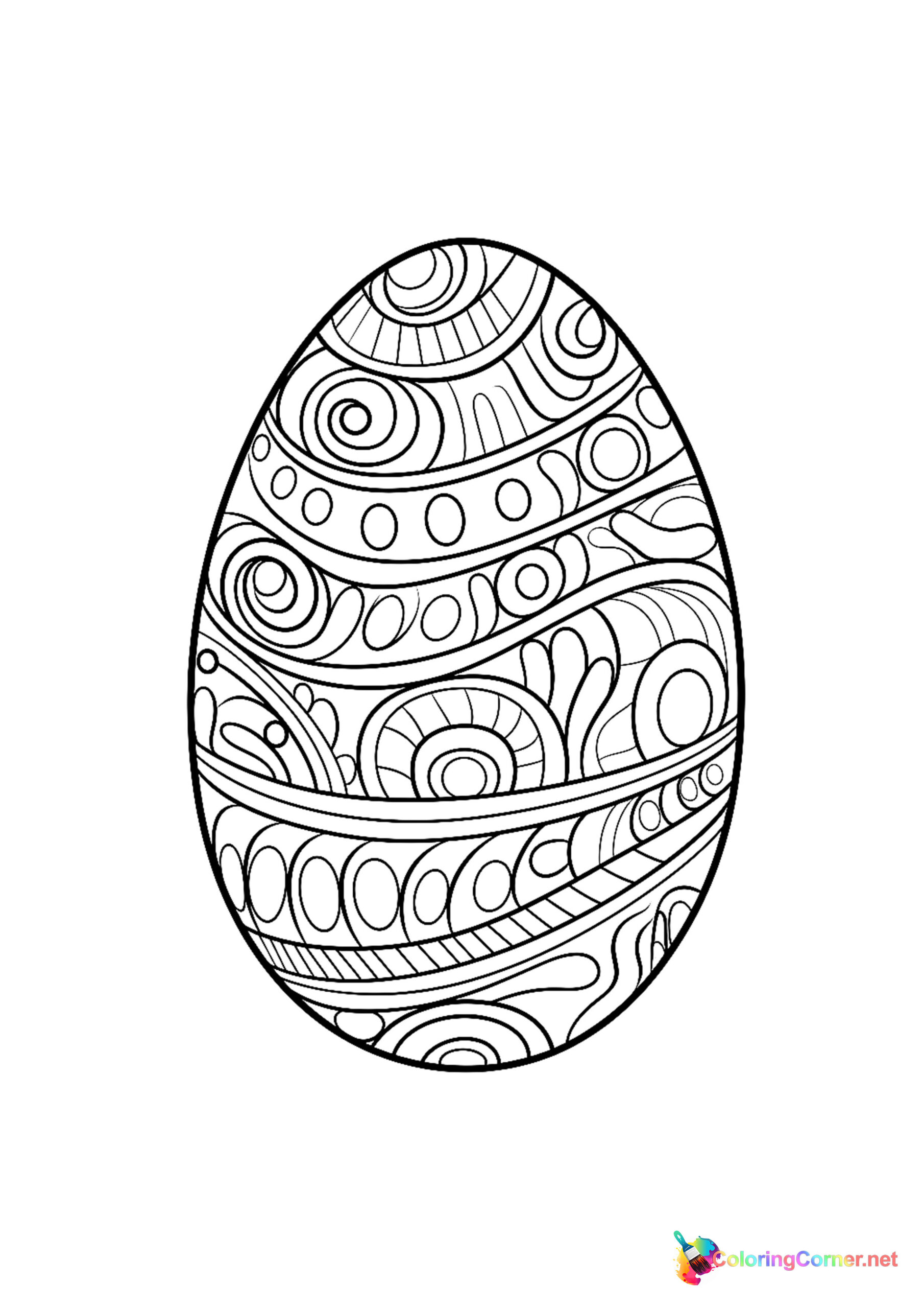 Easter egg coloring page