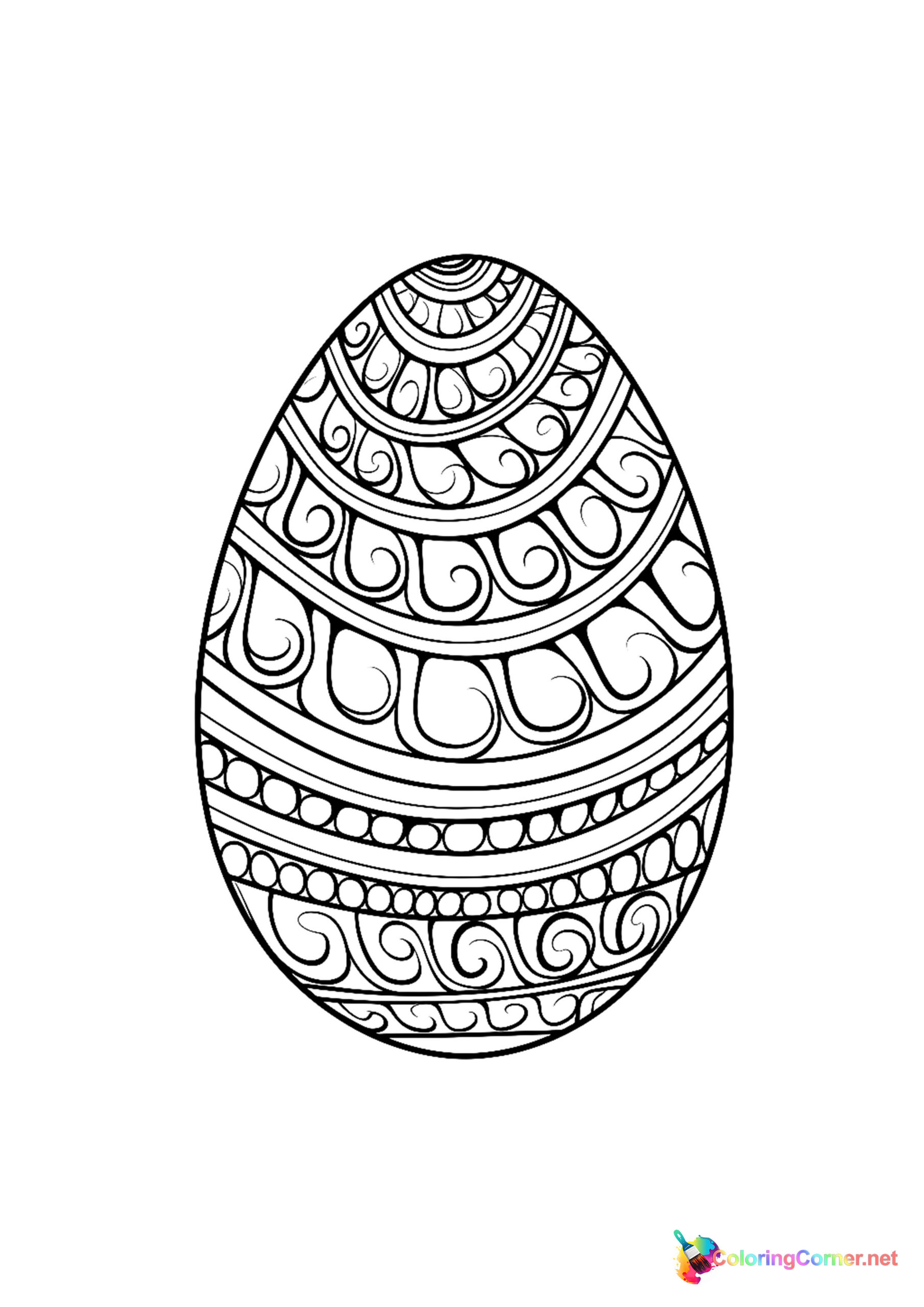 Easter egg coloring page