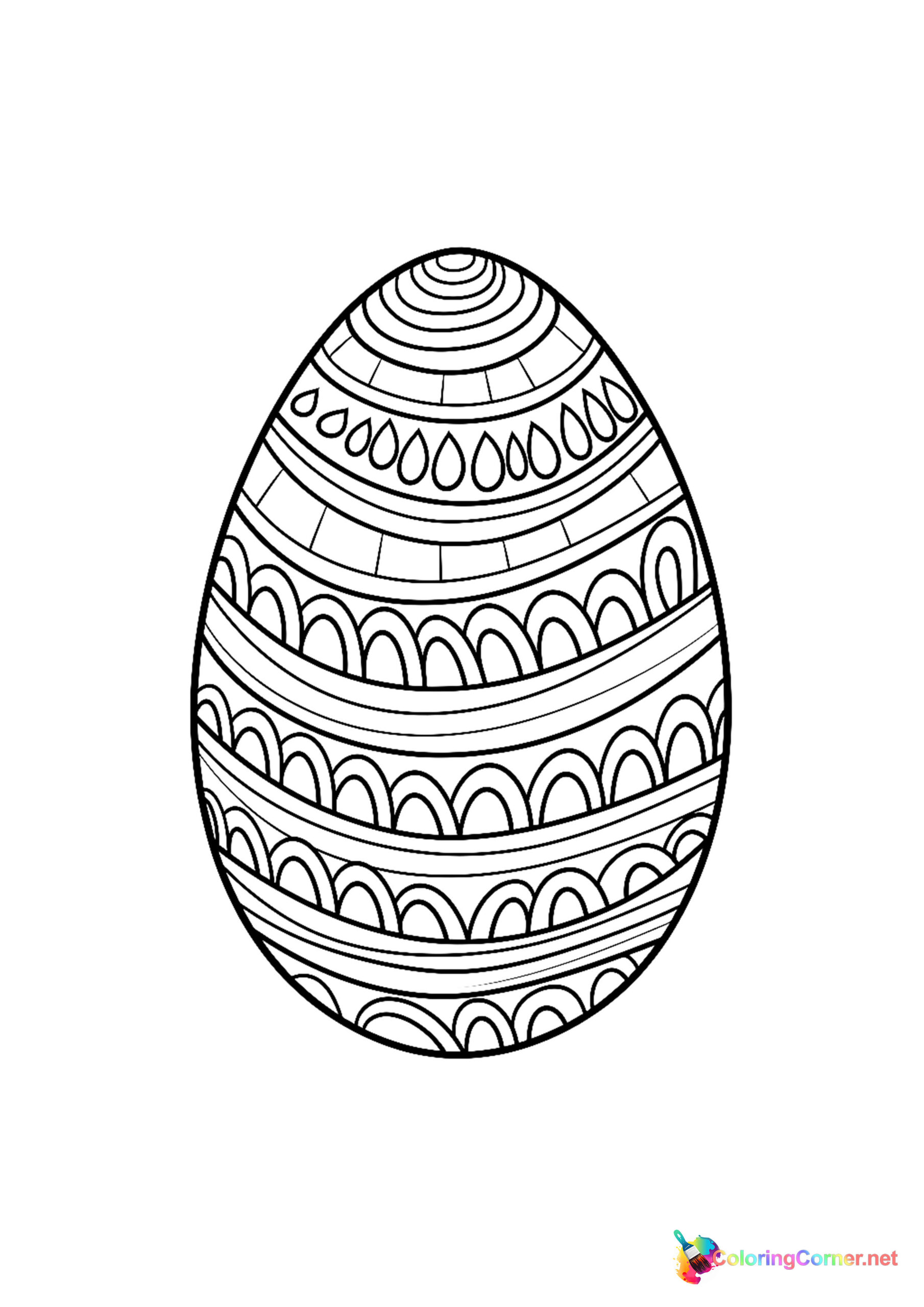 Easter egg coloring page