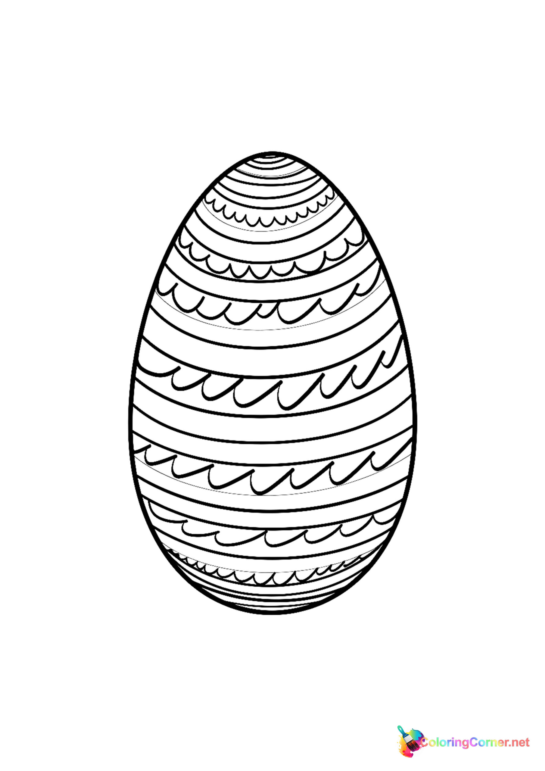 Easter egg coloring page