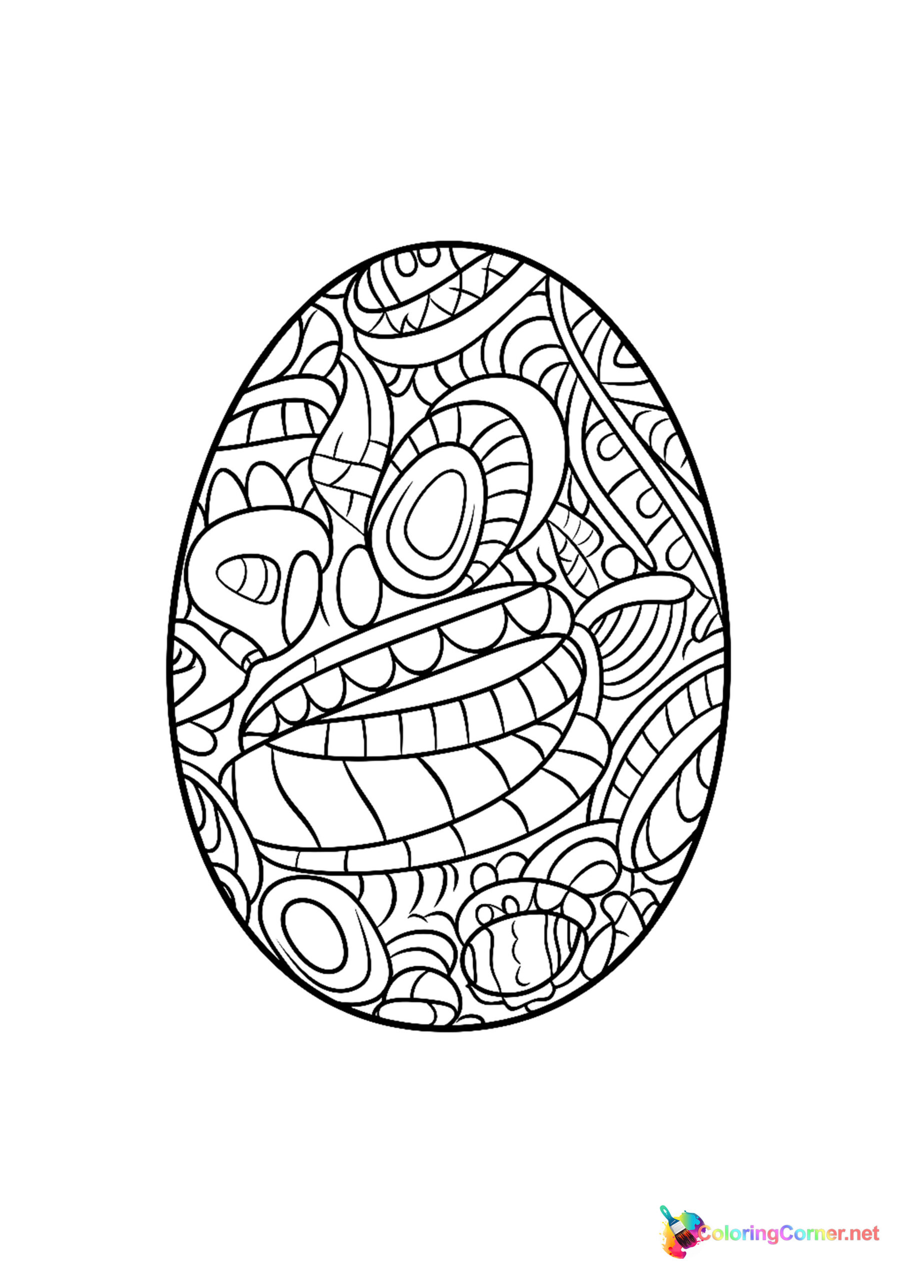 Easter egg coloring page