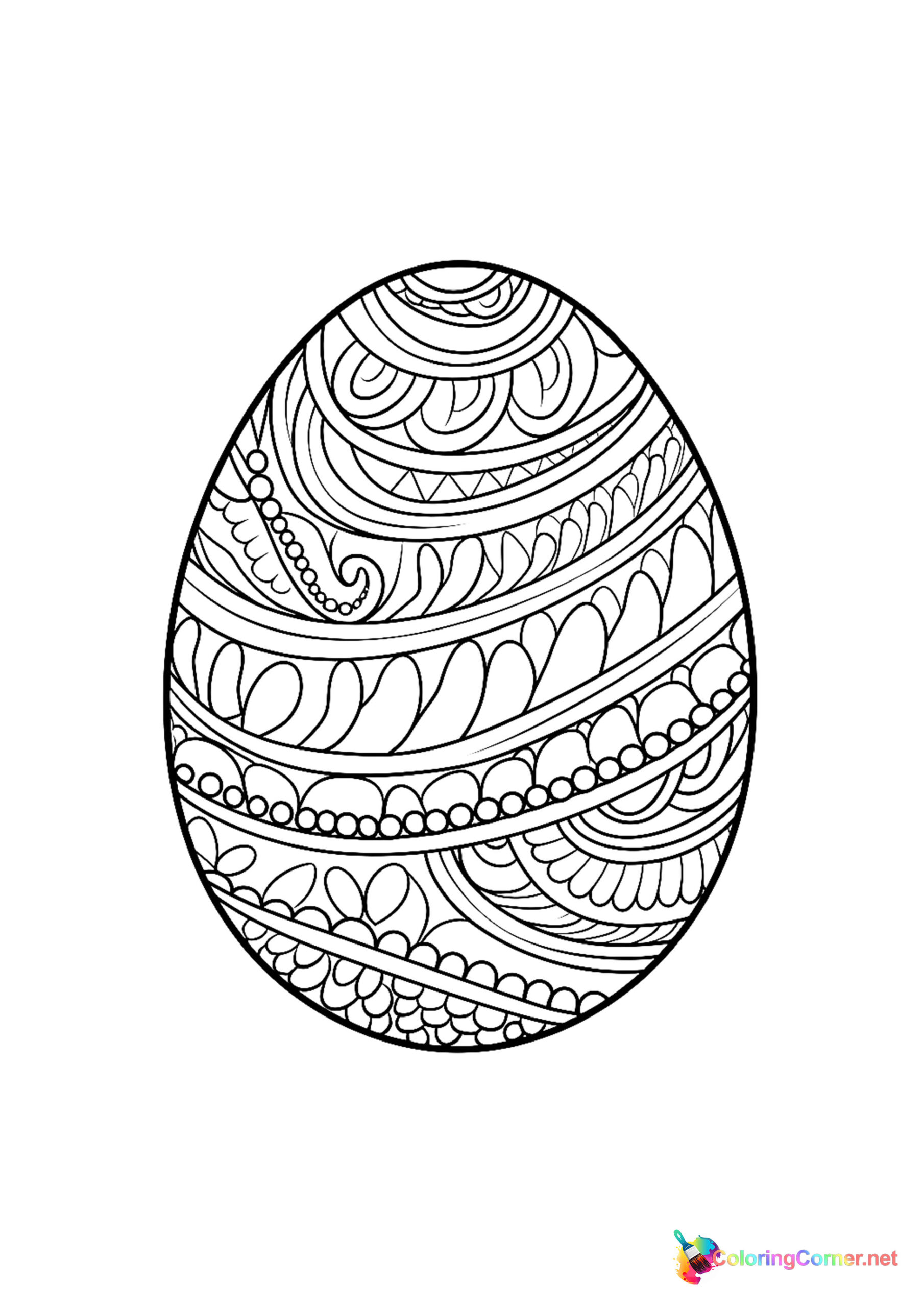 Easter egg coloring page