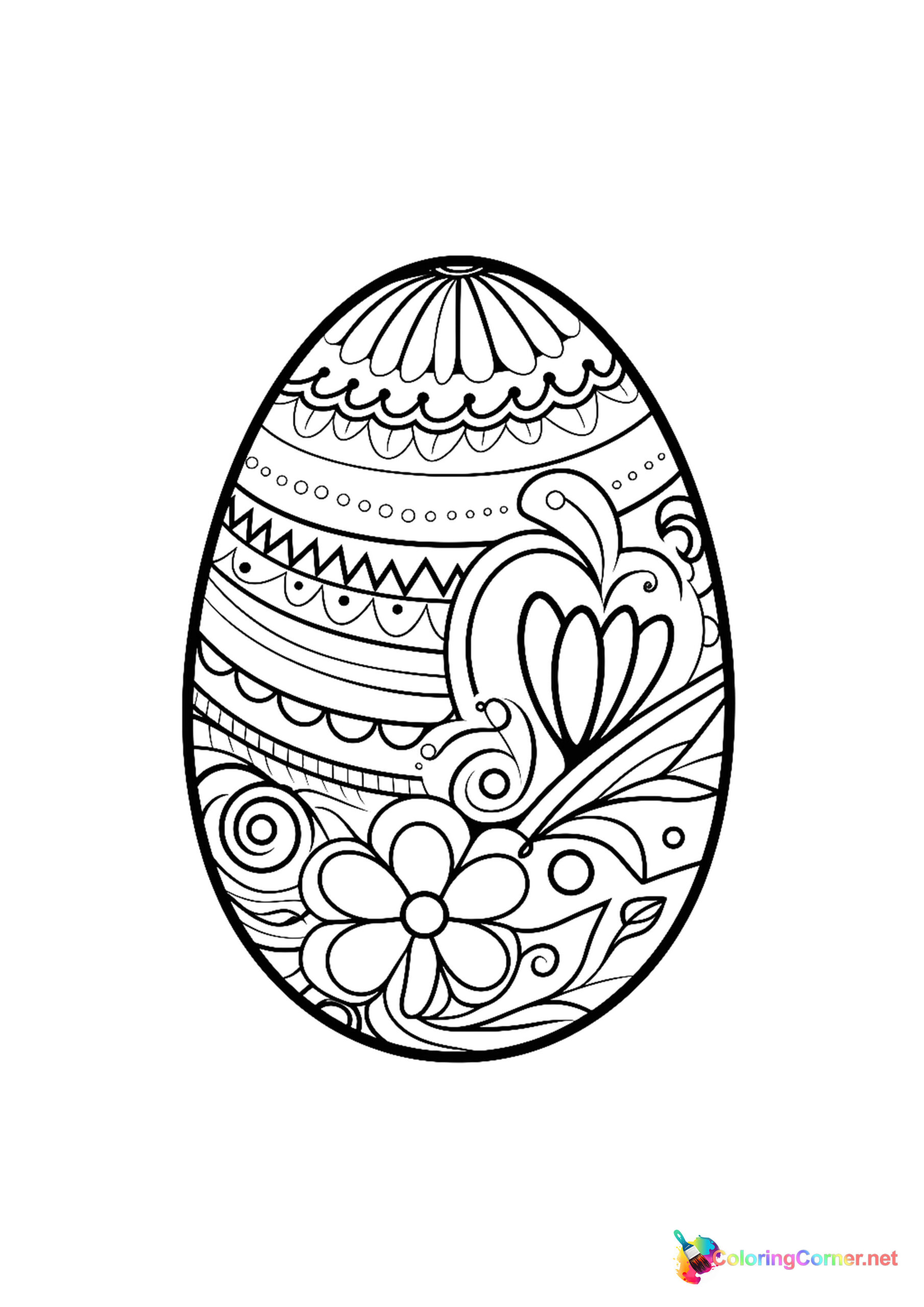 Easter egg coloring page