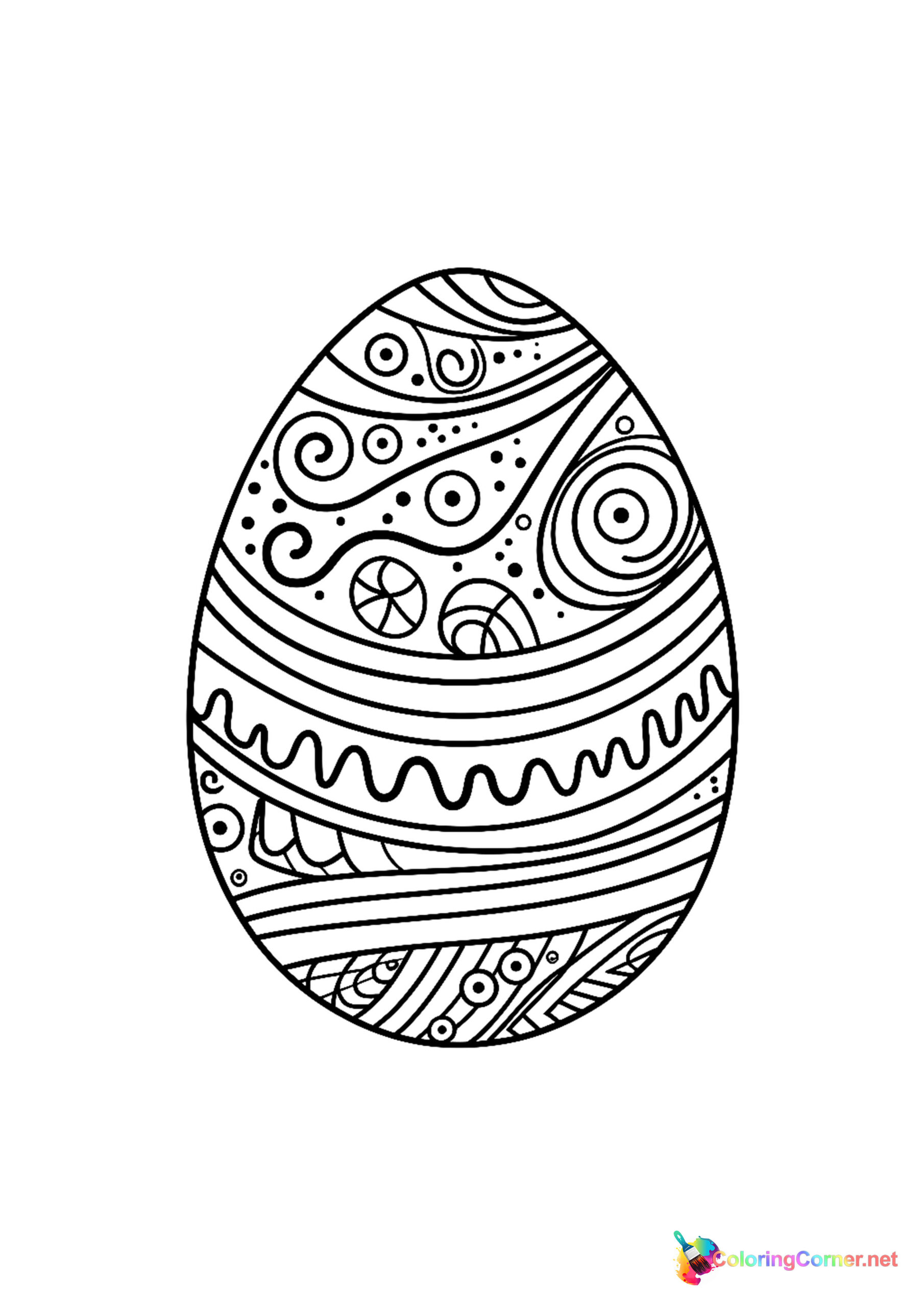 Easter egg coloring page