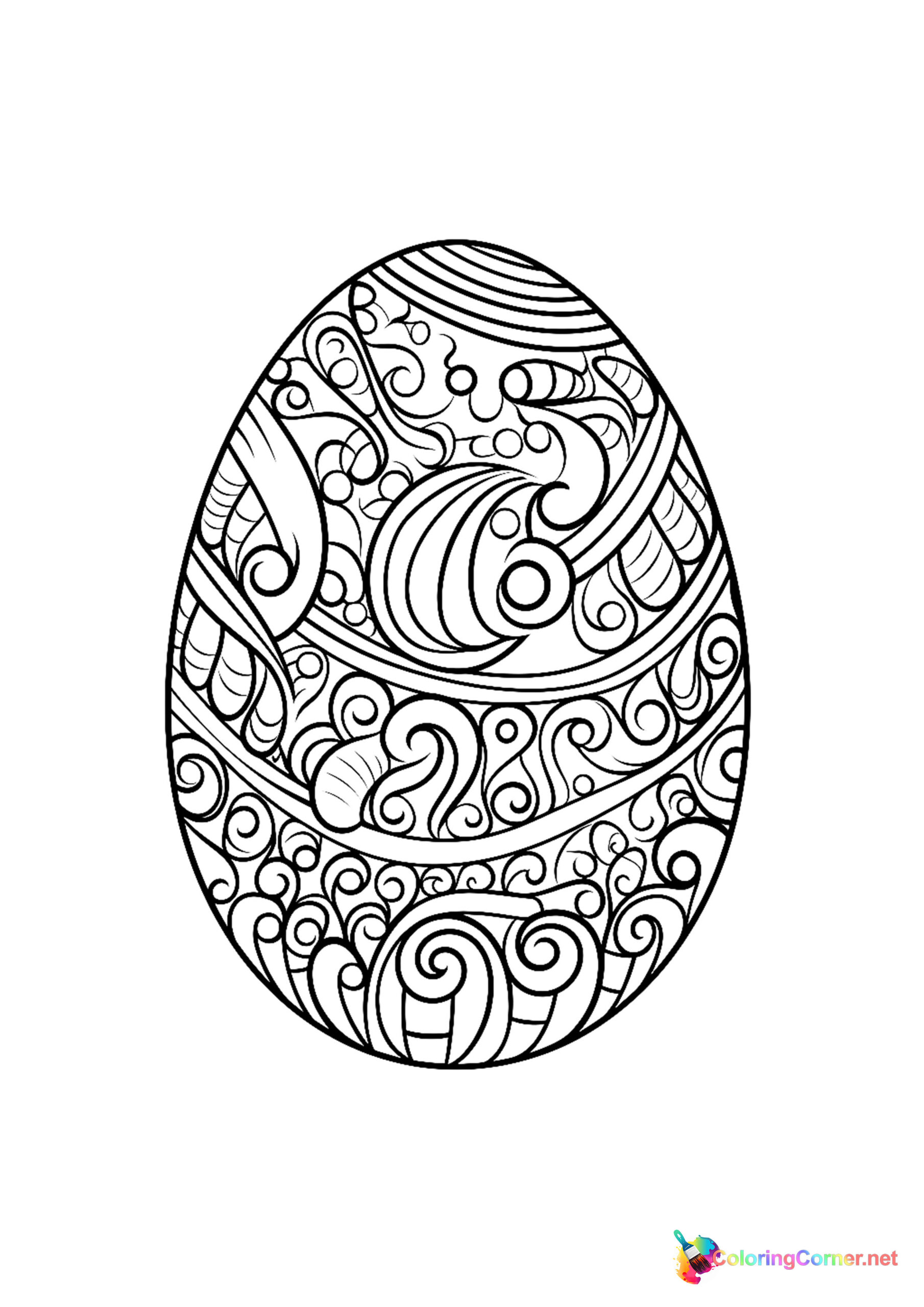 Easter egg coloring page