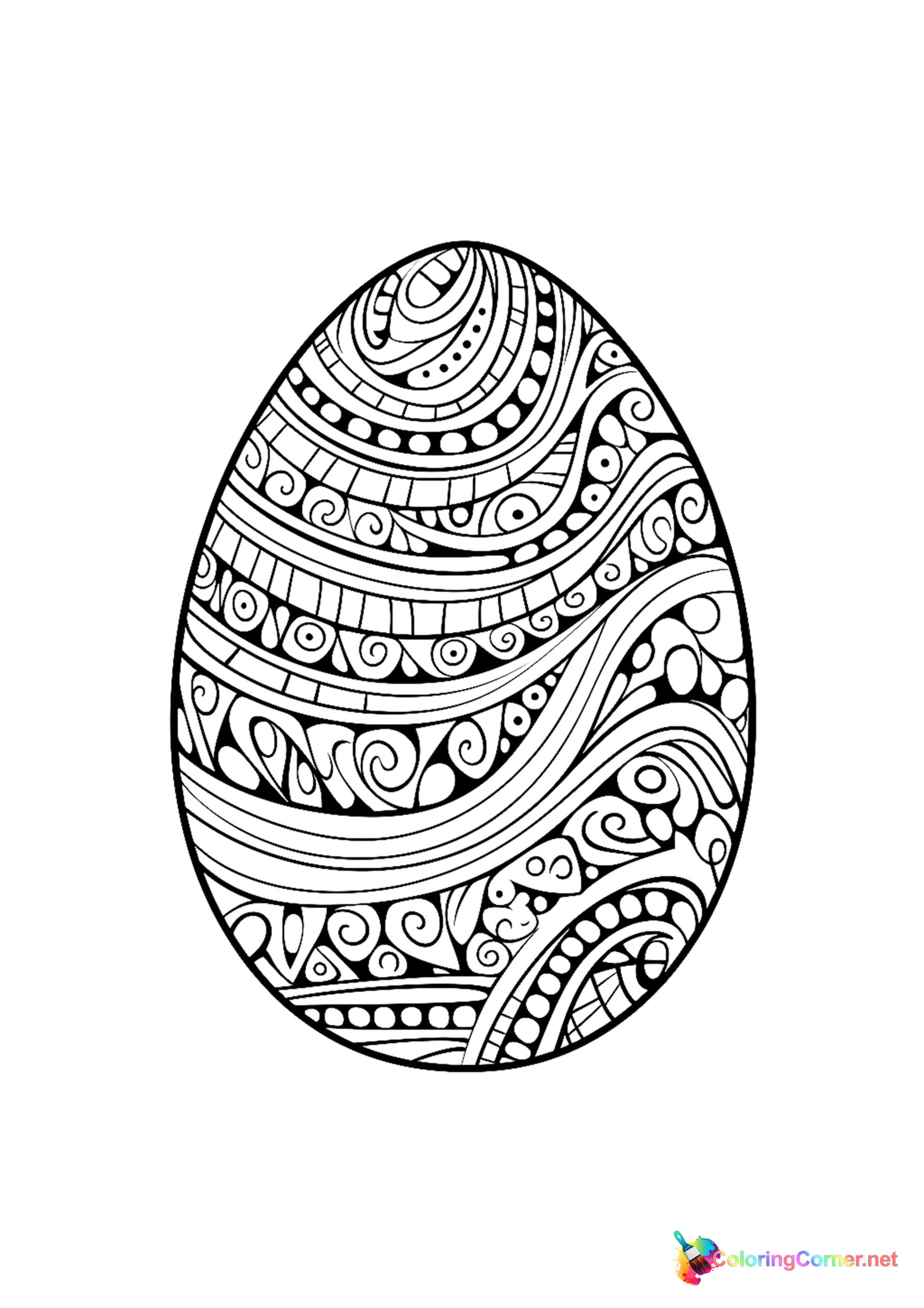 Easter egg coloring page