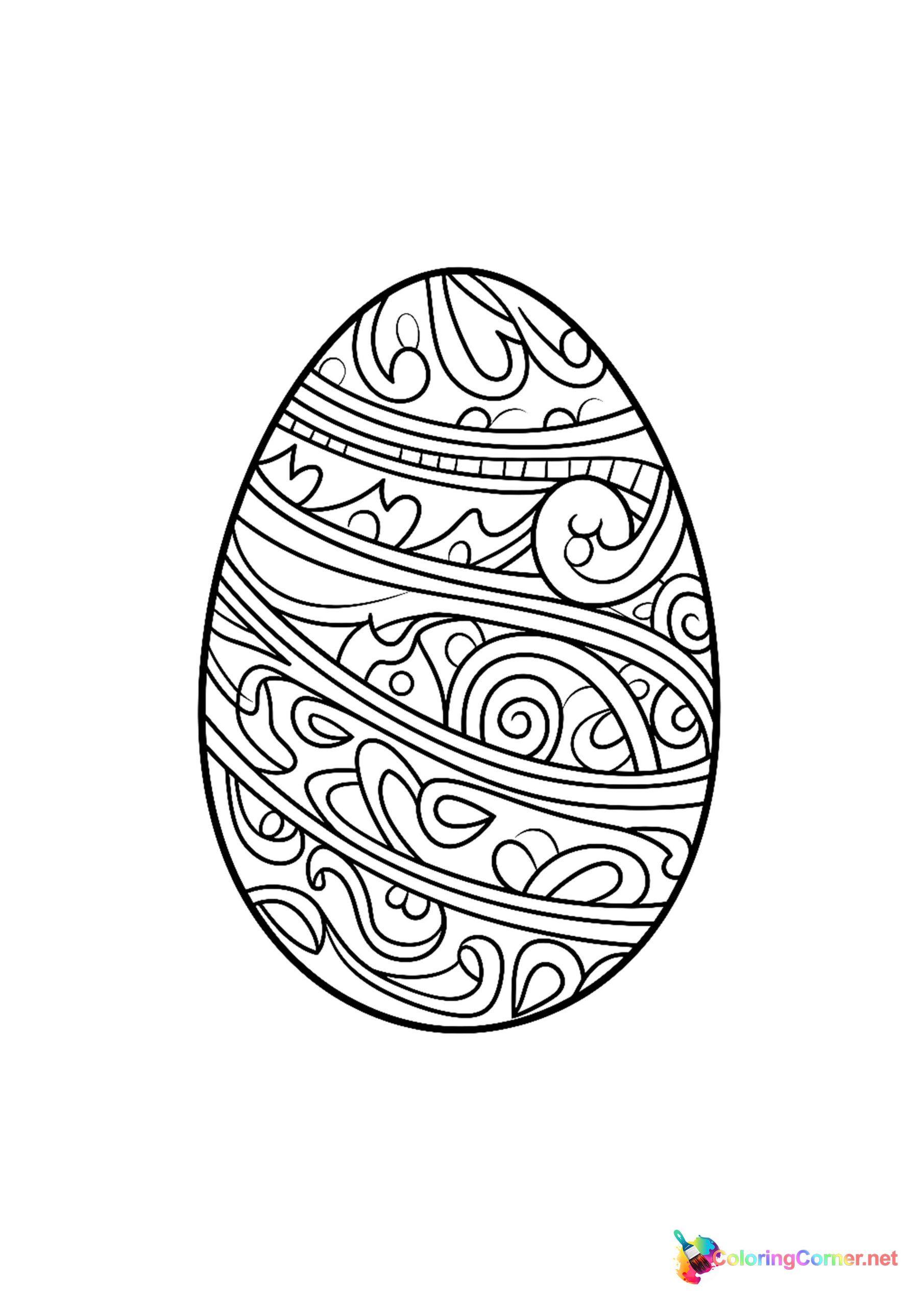 Easter egg coloring page