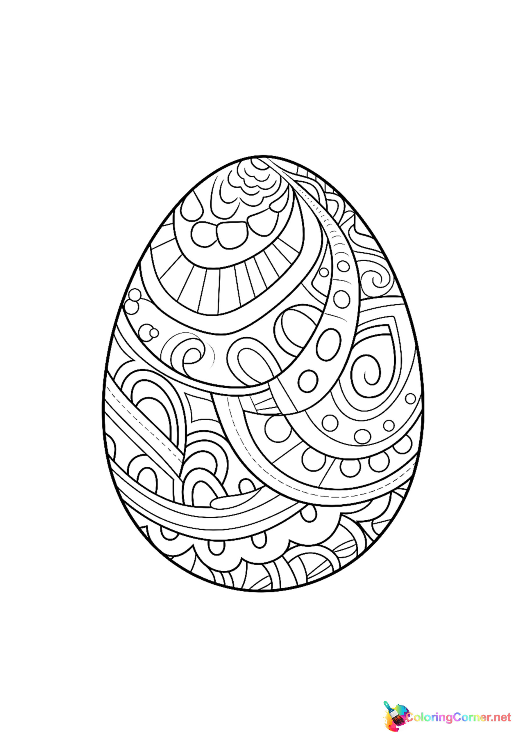 Easter egg coloring page