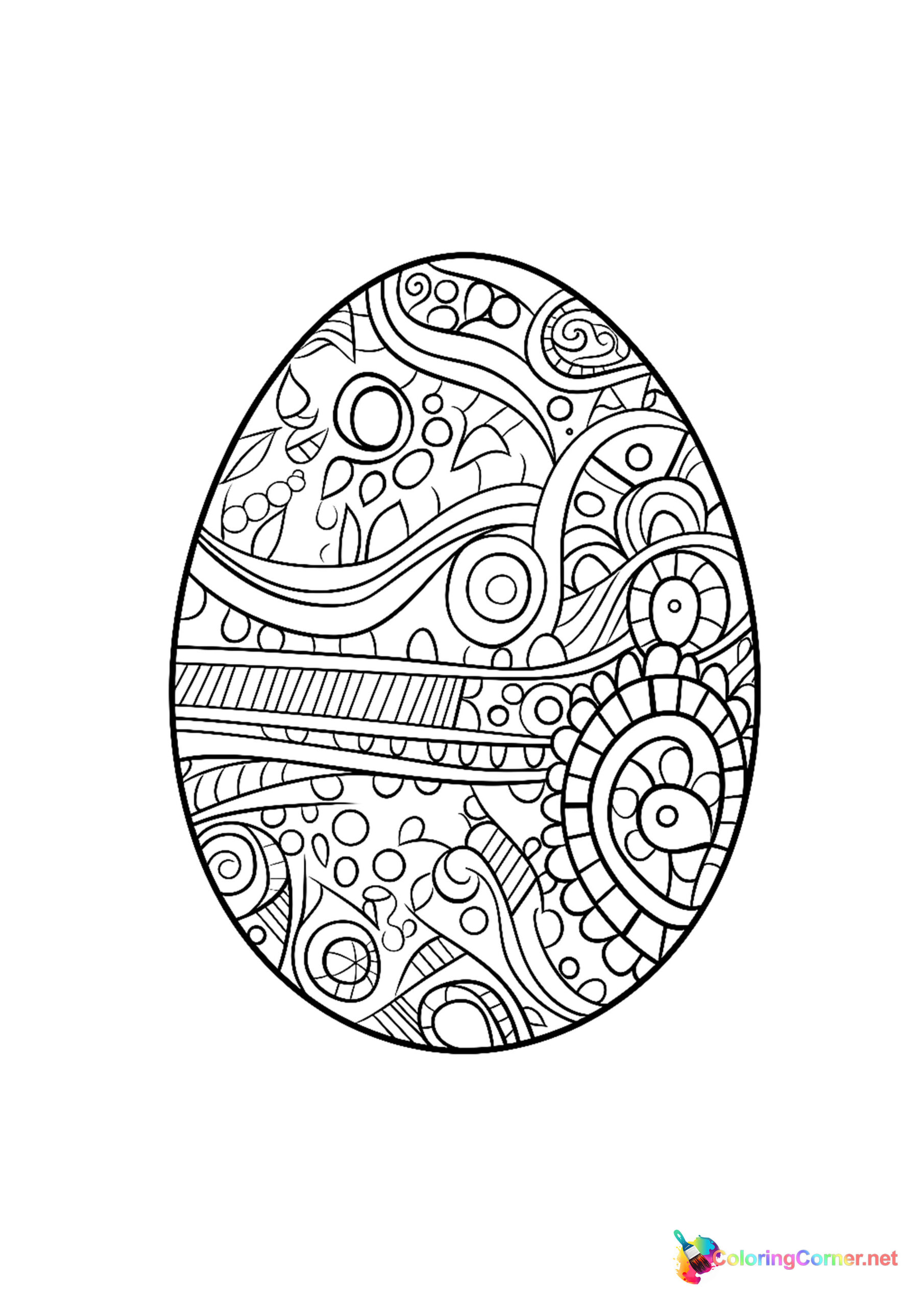 Easter egg coloring page