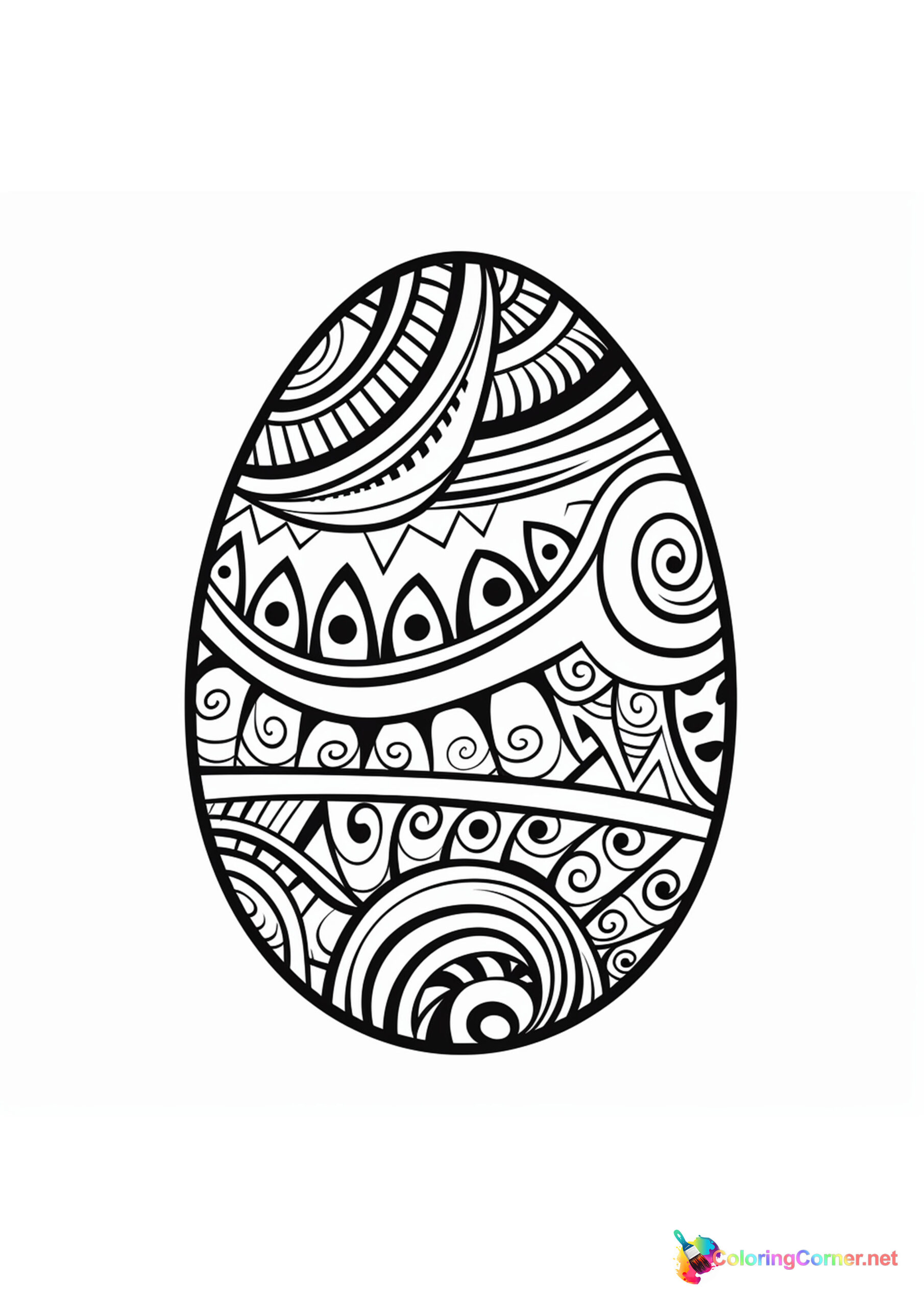 Easter egg coloring page