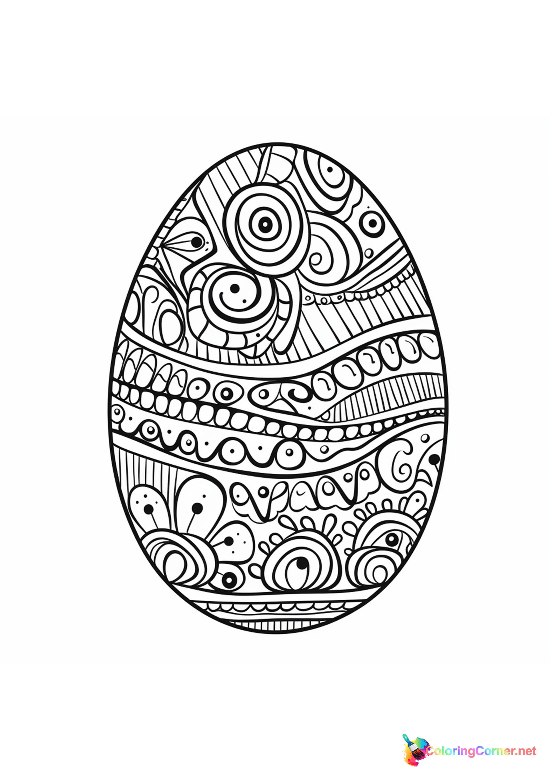 Easter egg coloring page