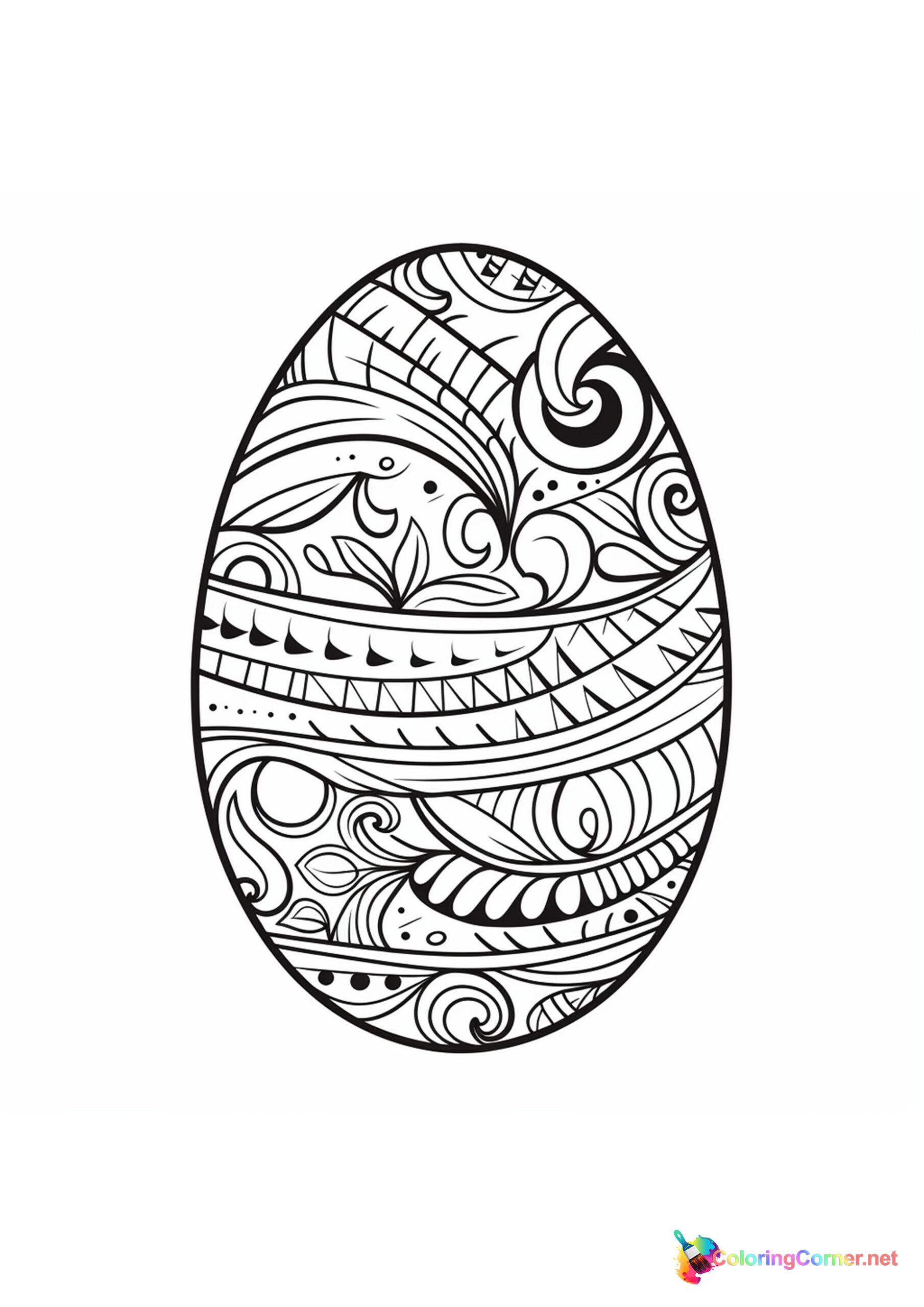 Easter egg coloring page