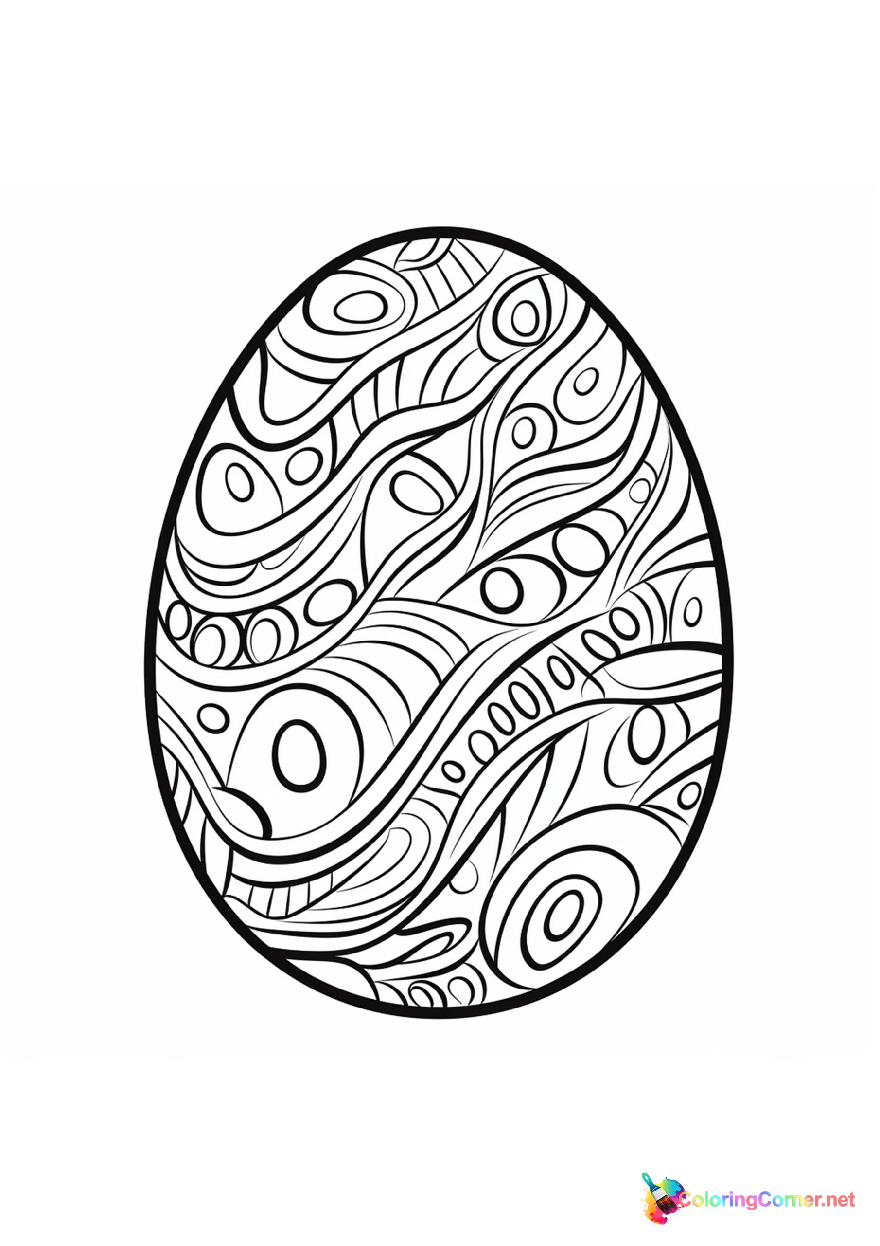 Easter egg coloring page