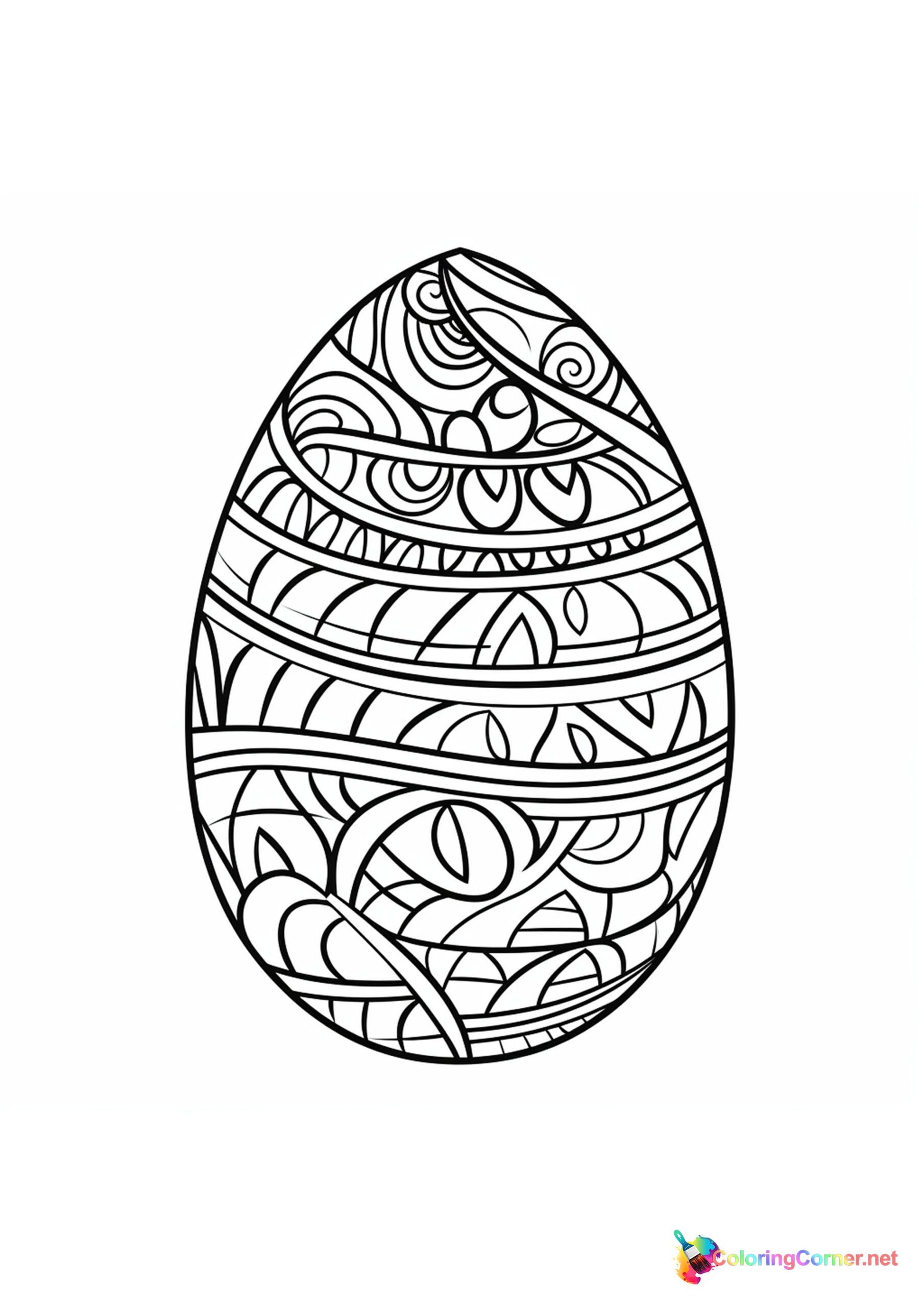 Easter egg coloring page