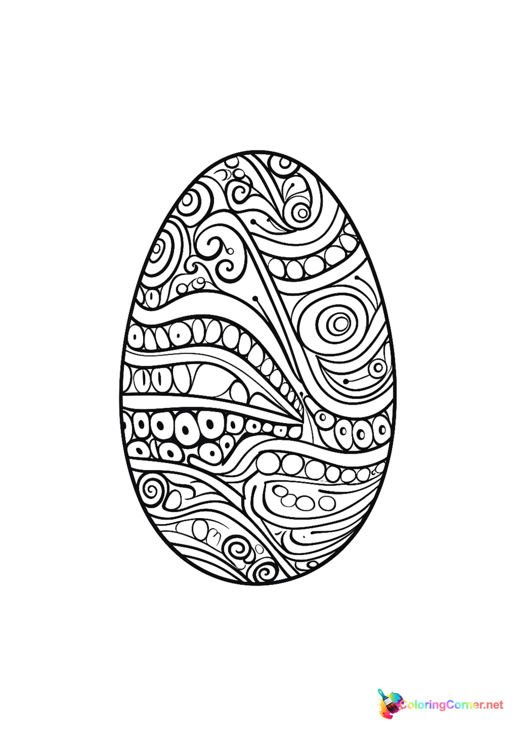 Easter egg coloring page