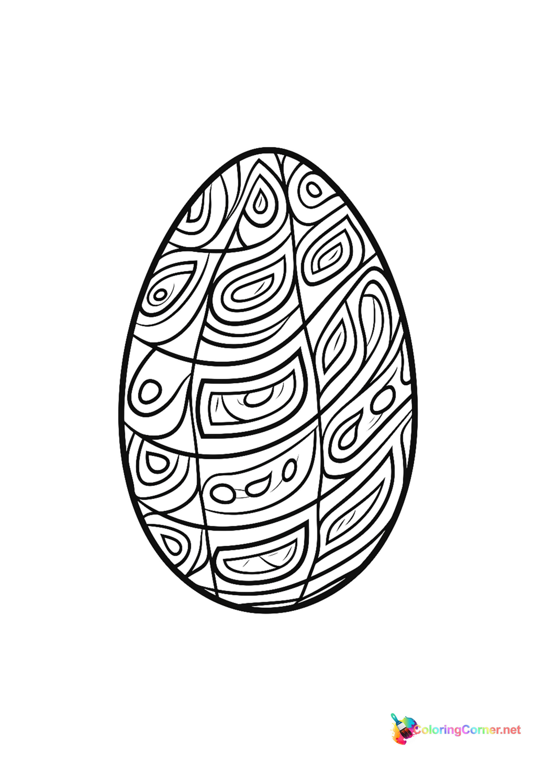 Easter egg coloring page